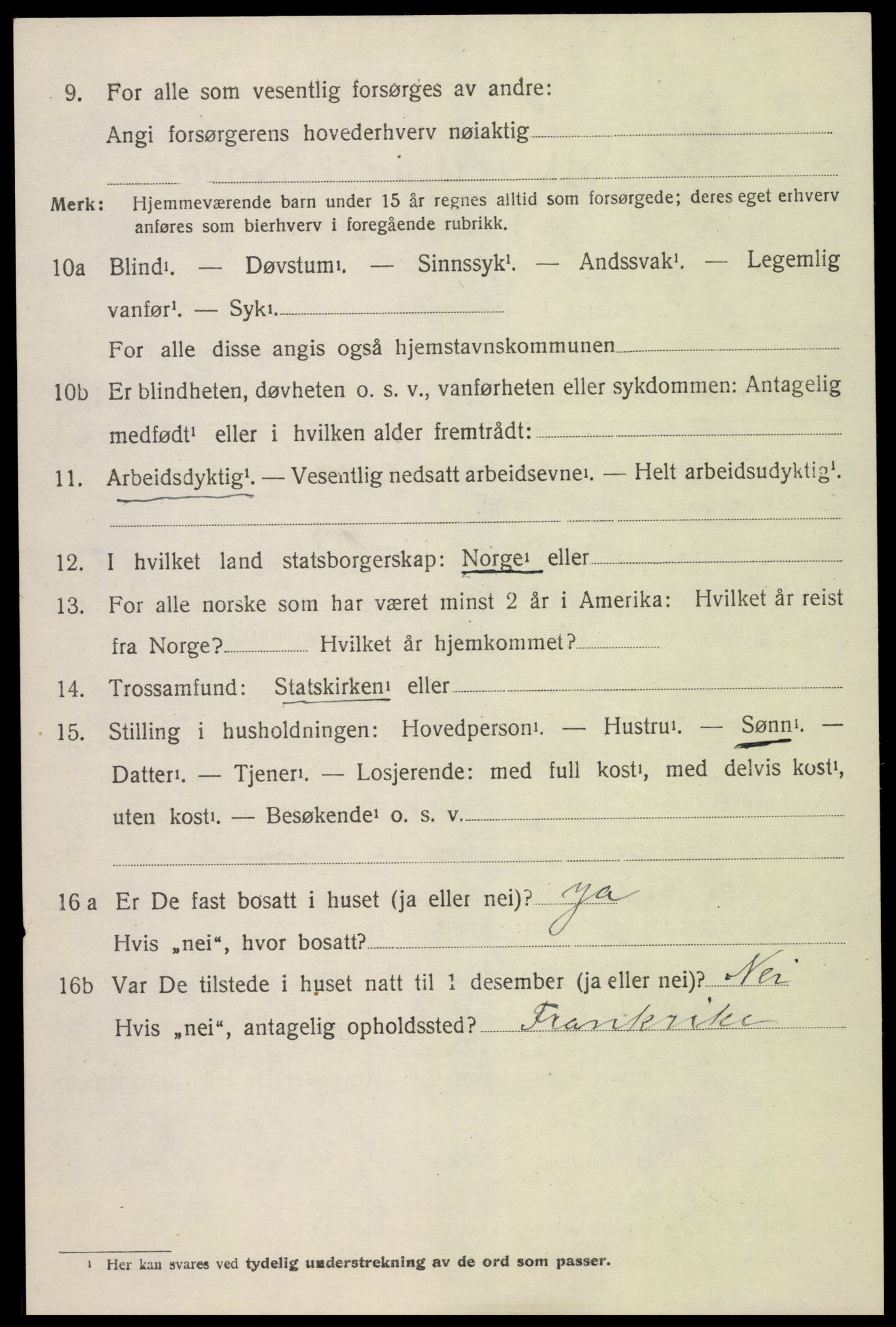 SAK, 1920 census for Øyestad, 1920, p. 5269