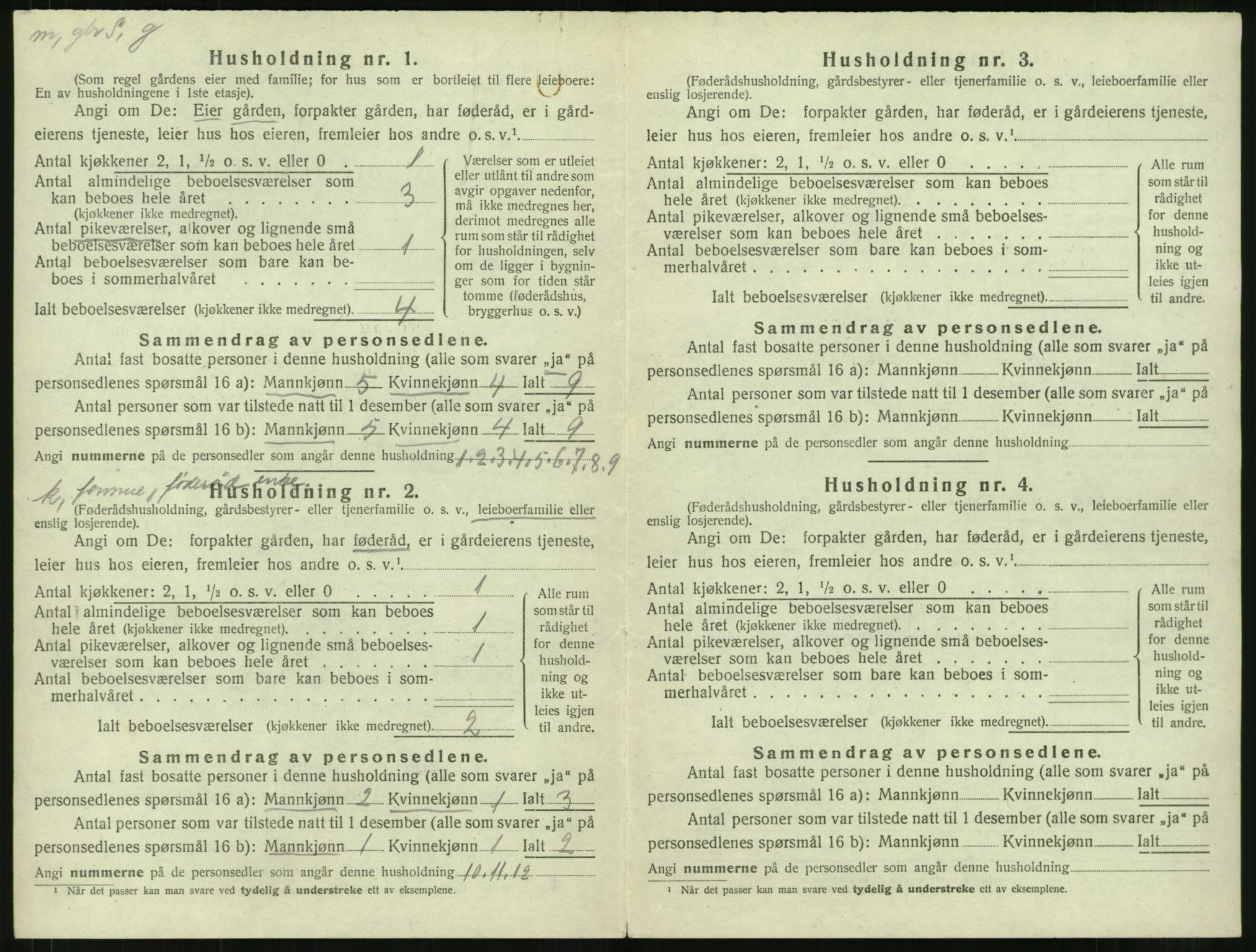 SAT, 1920 census for Giske, 1920, p. 61