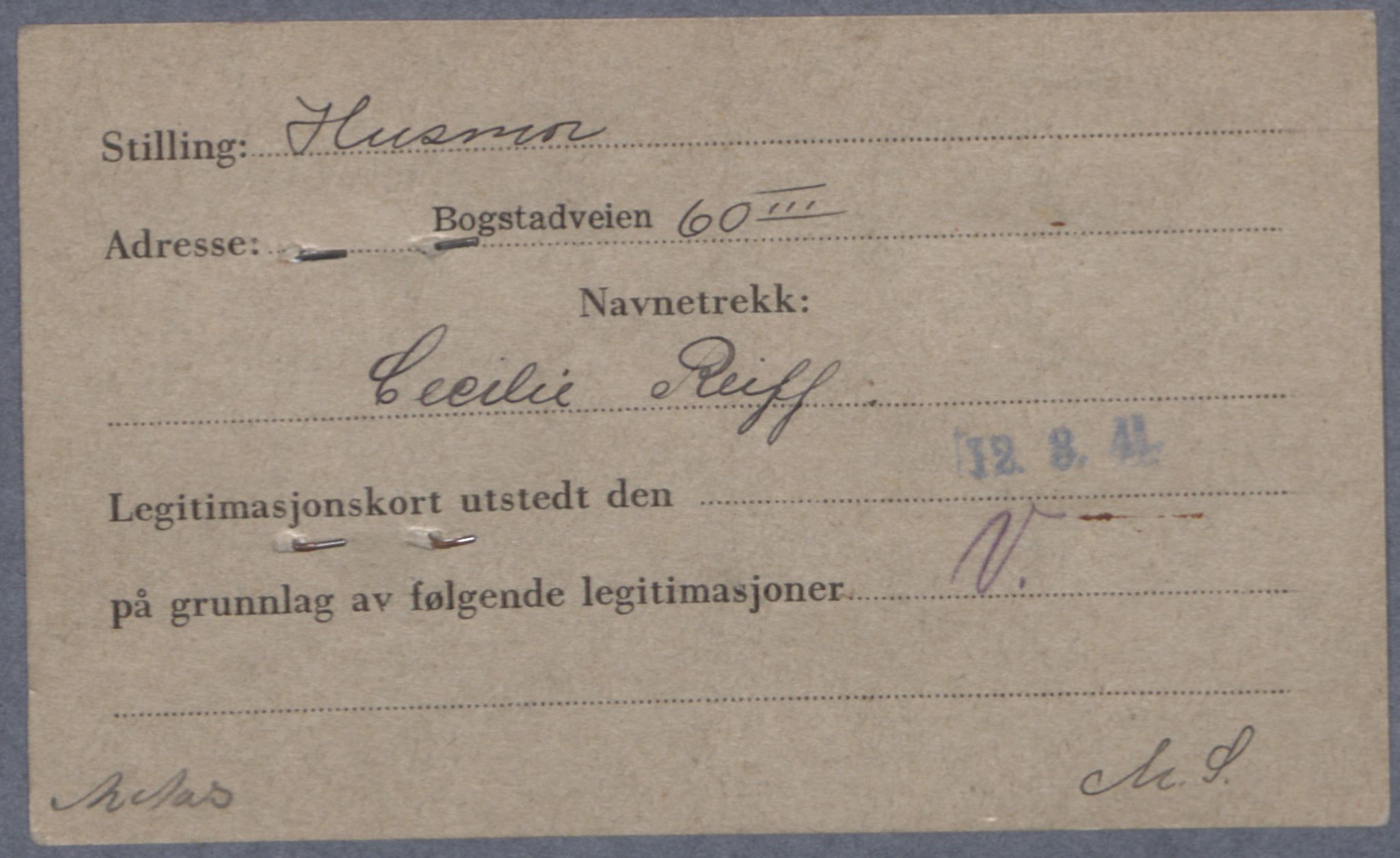 Sosialdepartementet, Våre Falne, RA/S-1708/E/Ee/L0021A: Fotografier av jøder på legitimasjonskort (1941-42), 1941-1942, p. 286