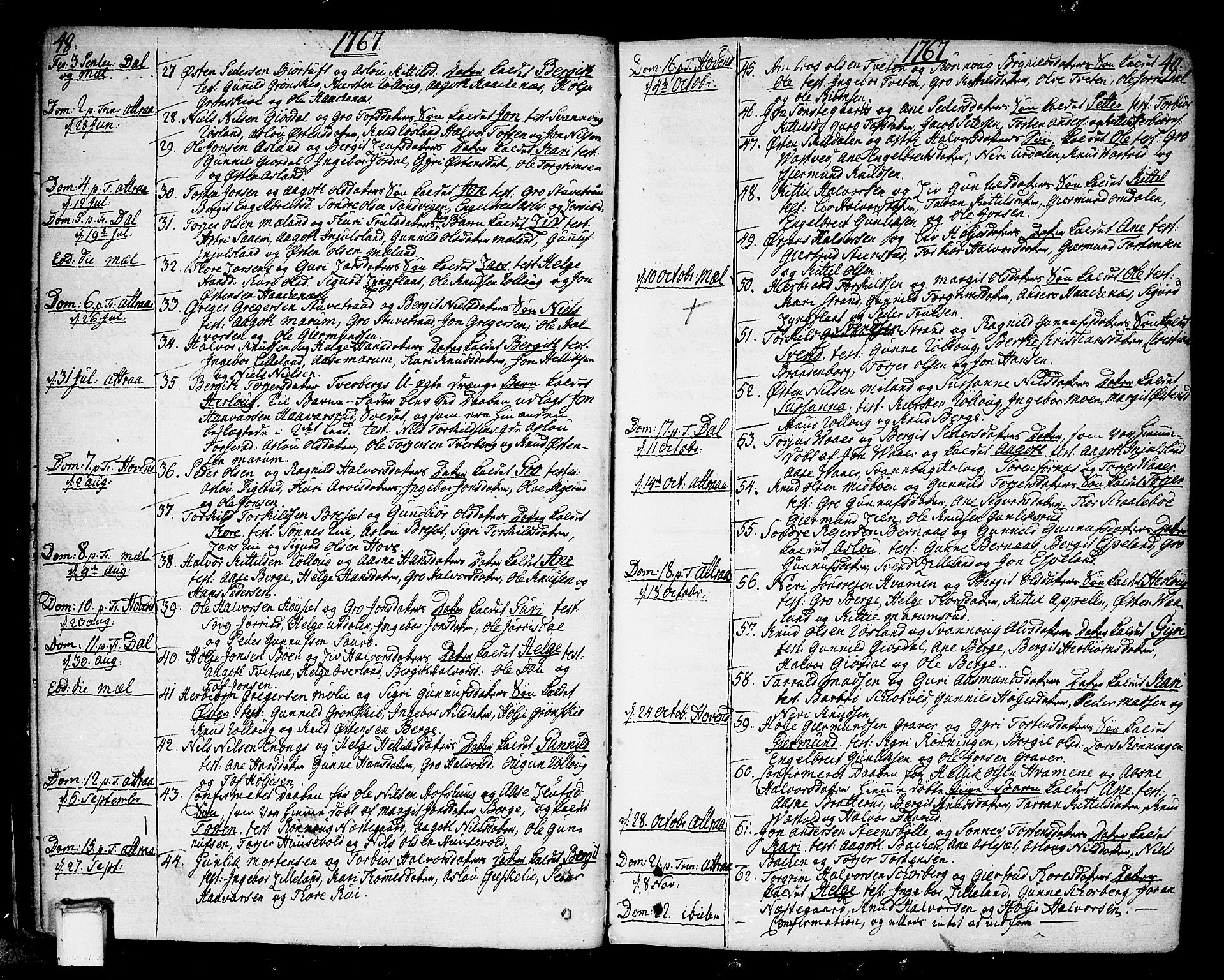 Tinn kirkebøker, SAKO/A-308/F/Fa/L0002: Parish register (official) no. I 2, 1757-1810, p. 48-49