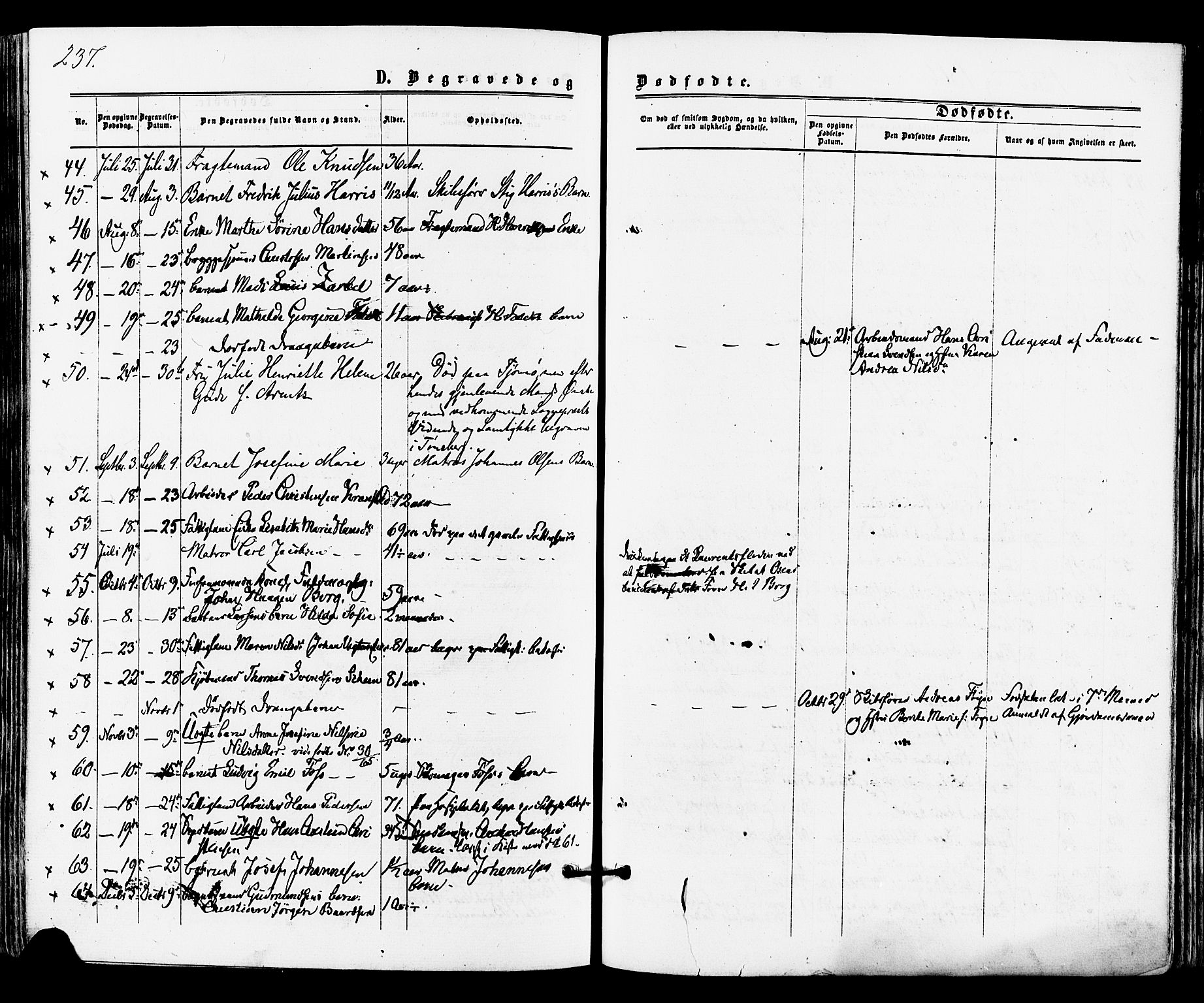 Tønsberg kirkebøker, AV/SAKO-A-330/F/Fa/L0009: Parish register (official) no. I 9, 1865-1873, p. 237