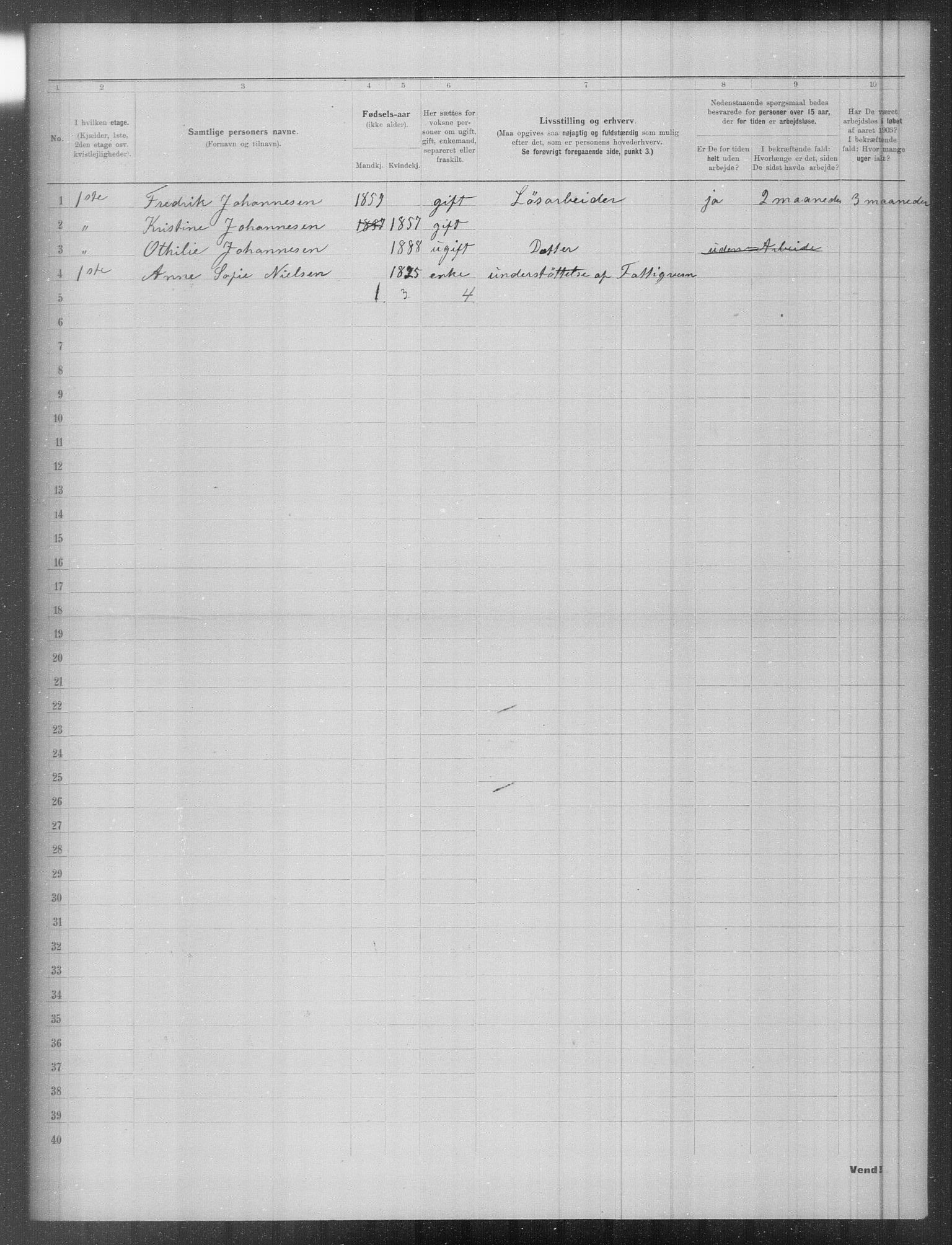 OBA, Municipal Census 1903 for Kristiania, 1903, p. 3091