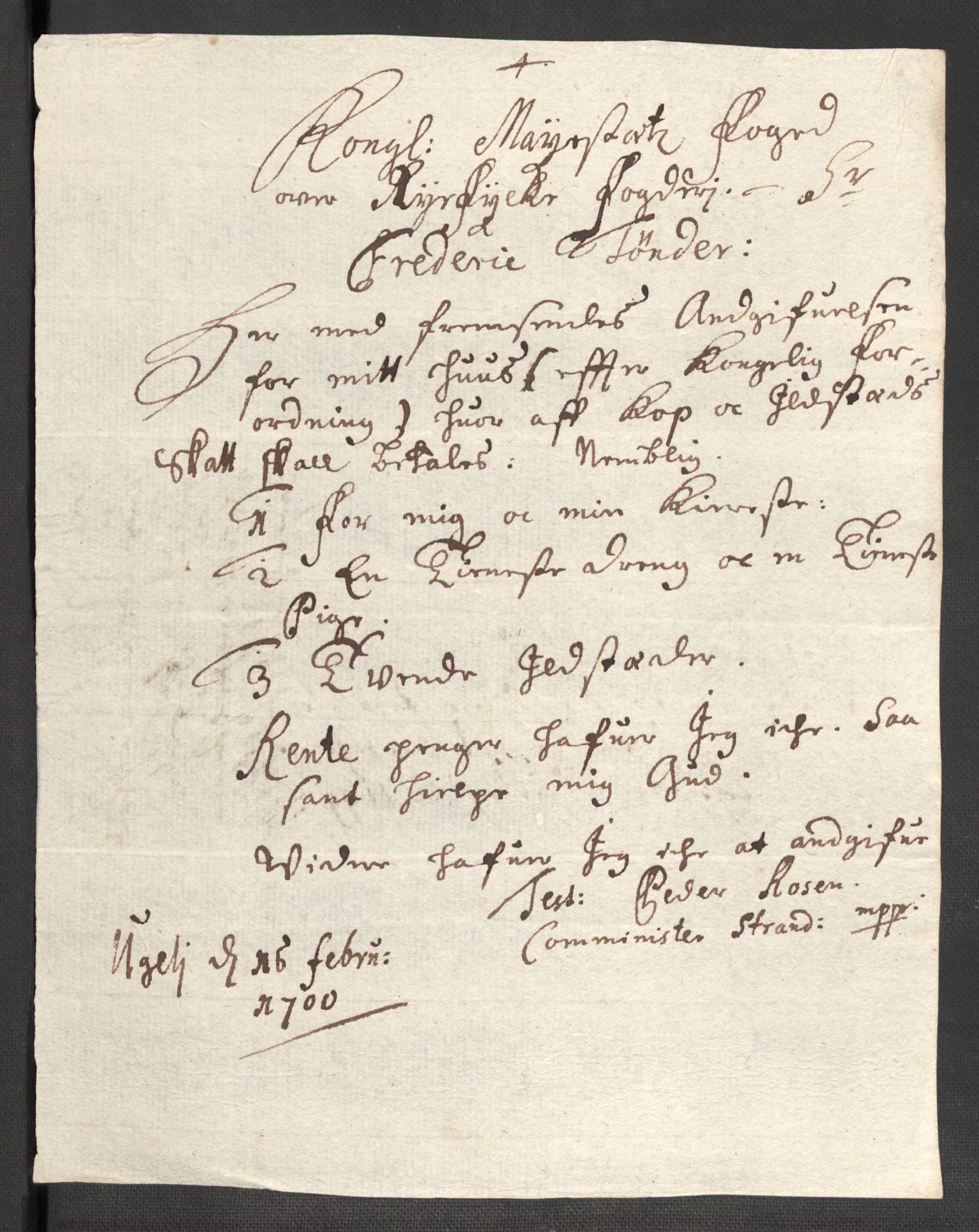 Rentekammeret inntil 1814, Reviderte regnskaper, Fogderegnskap, RA/EA-4092/R47/L2858: Fogderegnskap Ryfylke, 1697-1700, p. 404