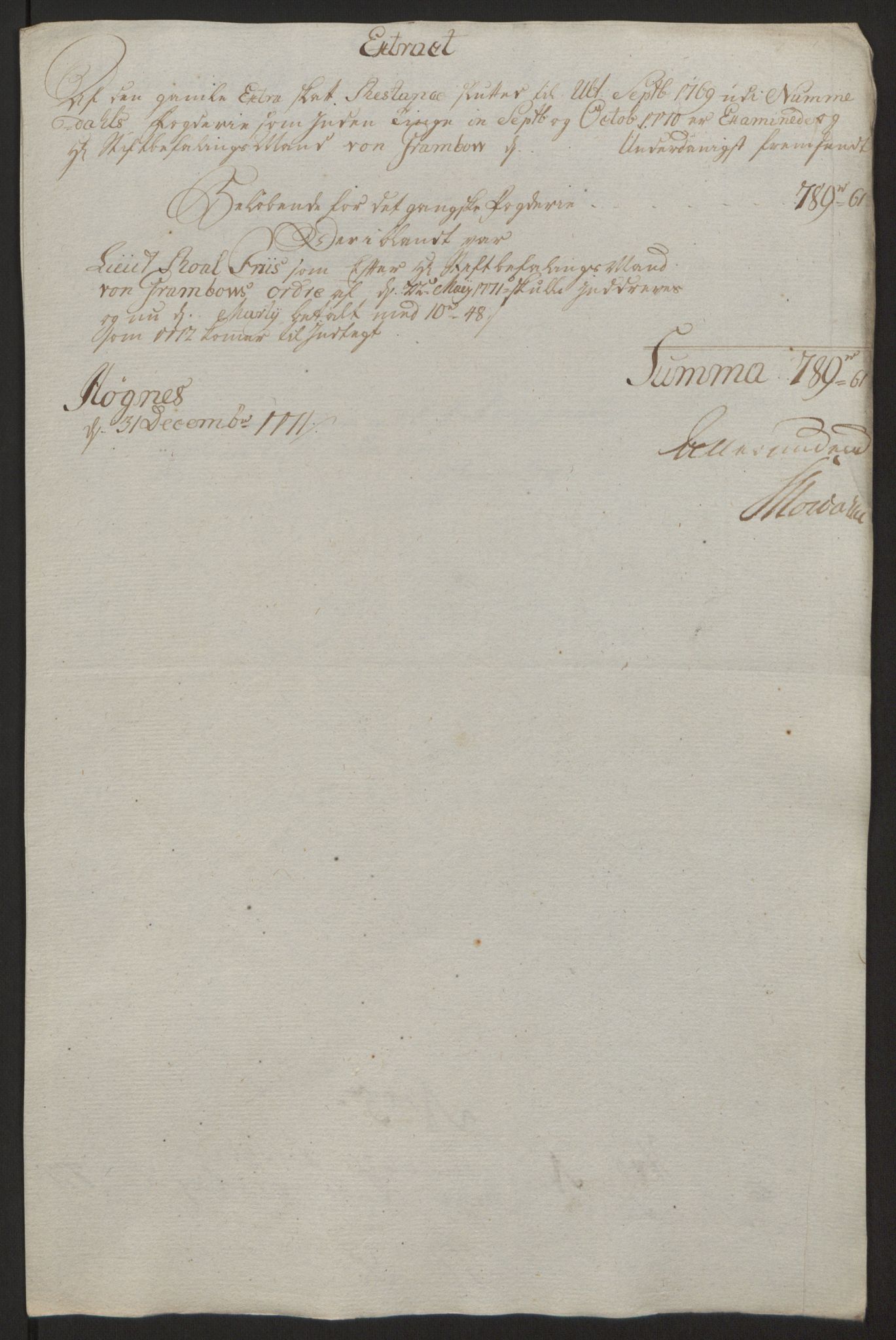 Rentekammeret inntil 1814, Reviderte regnskaper, Fogderegnskap, RA/EA-4092/R64/L4502: Ekstraskatten Namdal, 1762-1772, p. 416