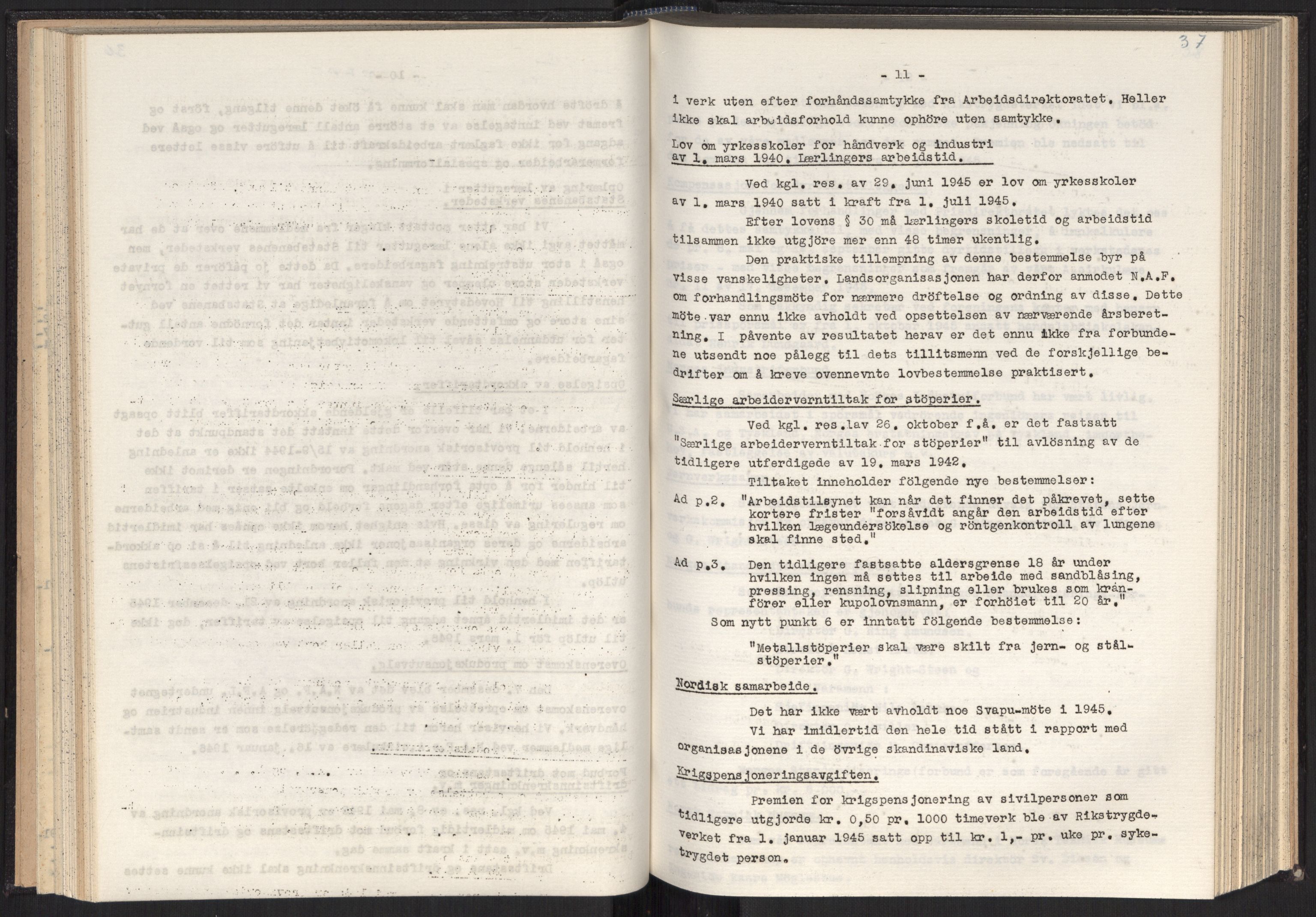 Teknologibedriftenes Landsforening TBL, RA/PA-1700/A/Ad/L0007: Årsberetning med register, 1940-1951, p. 37