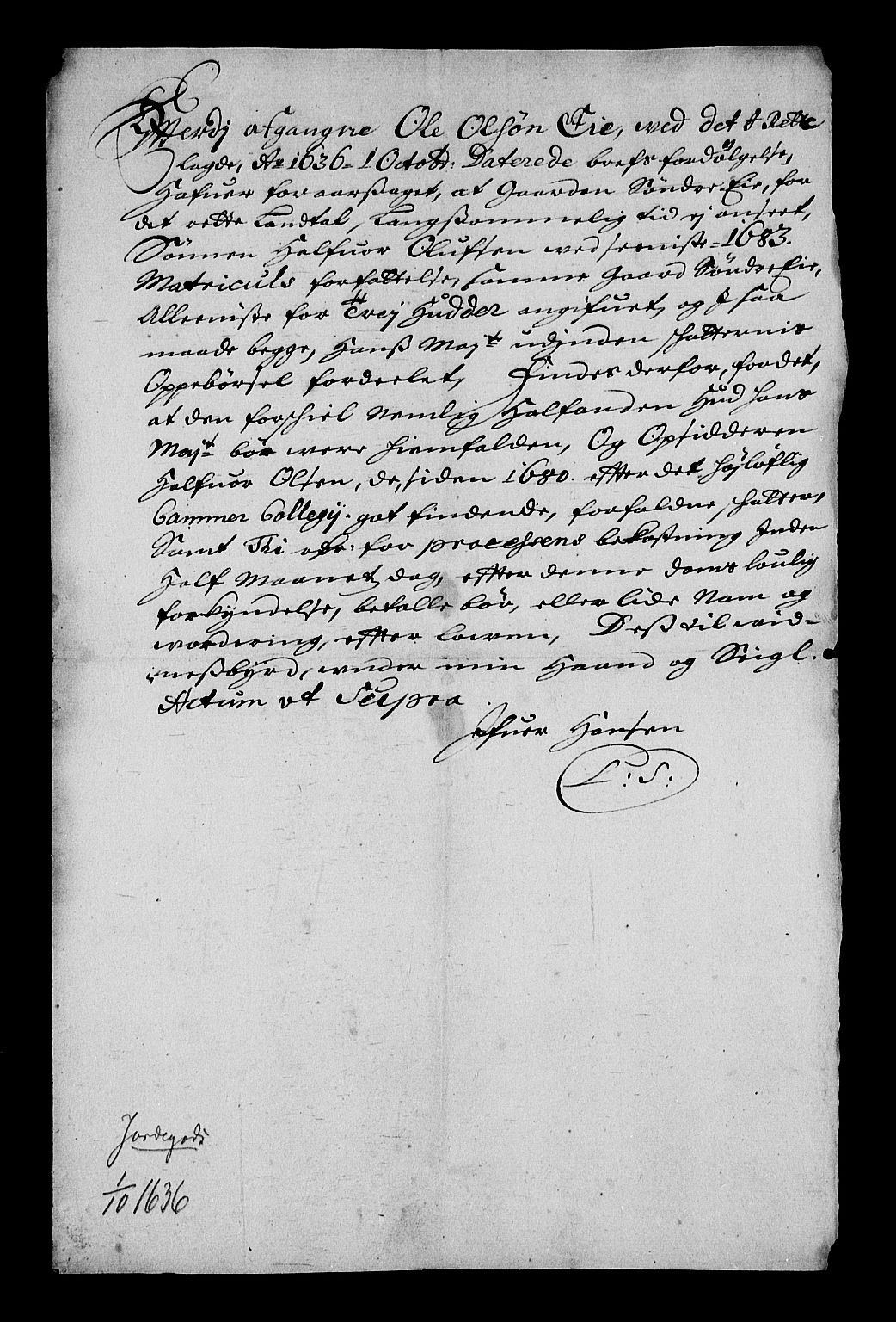 Stattholderembetet 1572-1771, RA/EA-2870/Af/L0001: Avskrifter av vedlegg til originale supplikker, nummerert i samsvar med supplikkbøkene, 1683-1687, p. 13