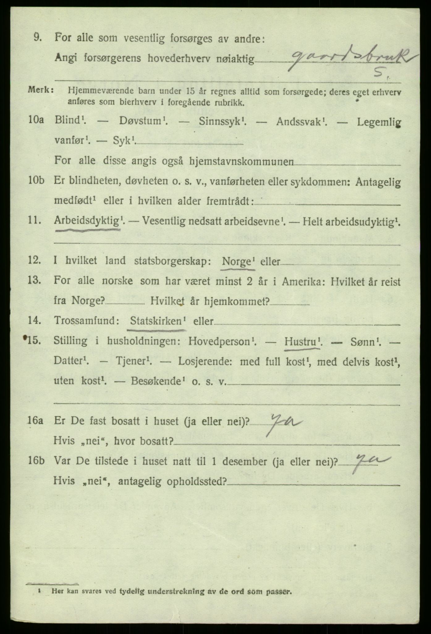 SAB, 1920 census for Manger, 1920, p. 1966