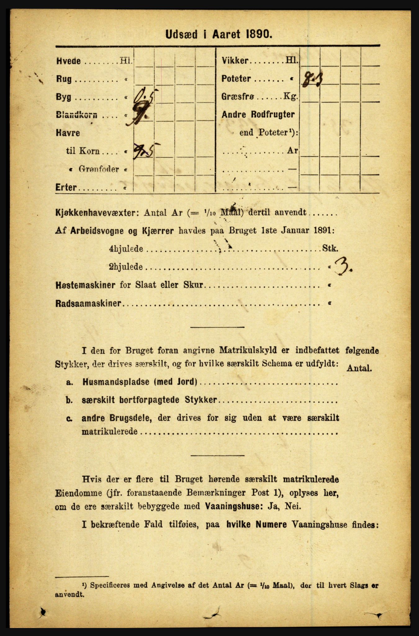 RA, 1891 census for 1446 Breim, 1891, p. 2853