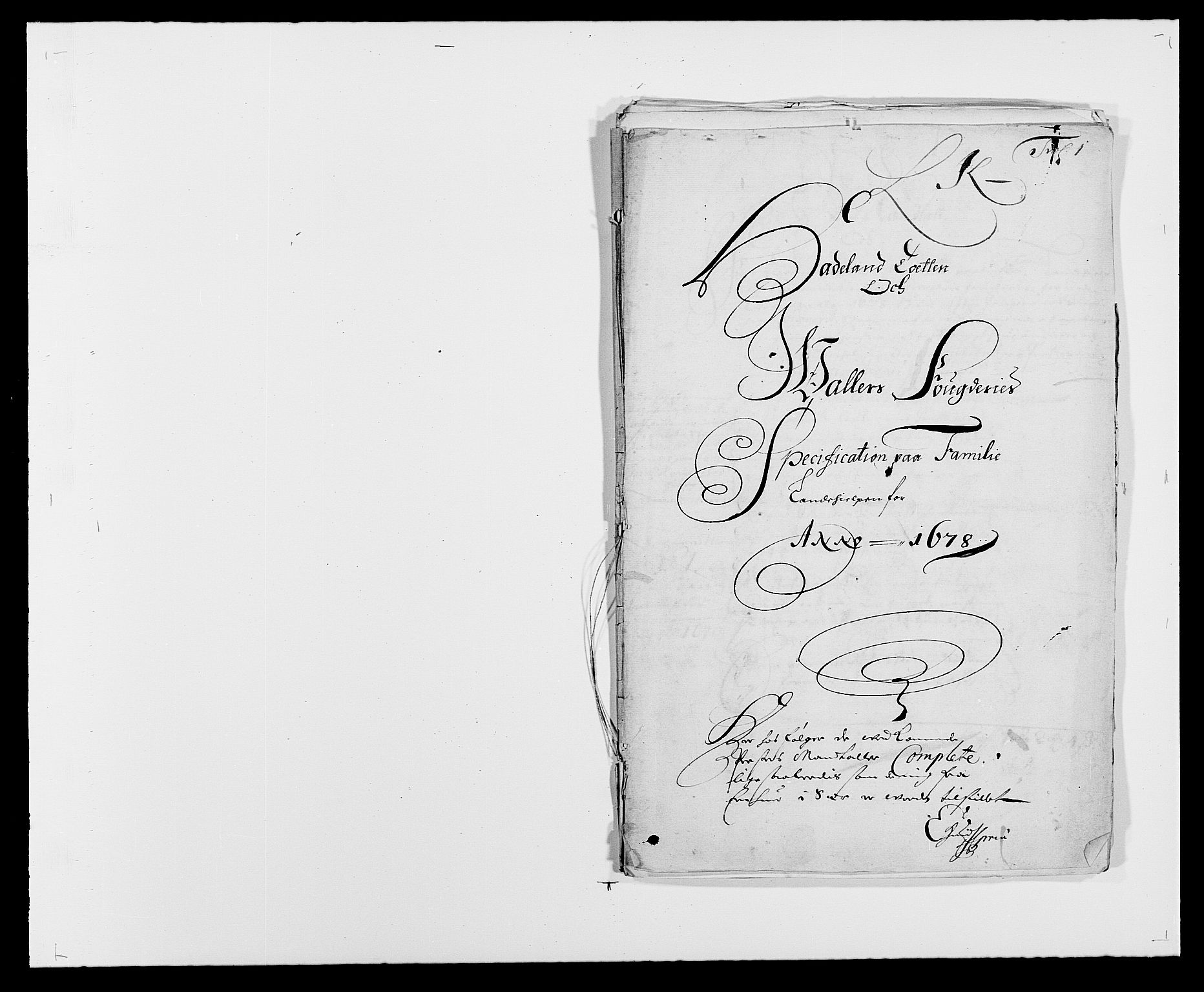 Rentekammeret inntil 1814, Reviderte regnskaper, Fogderegnskap, RA/EA-4092/R18/L1271: Fogderegnskap Hadeland, Toten og Valdres, 1678, p. 4
