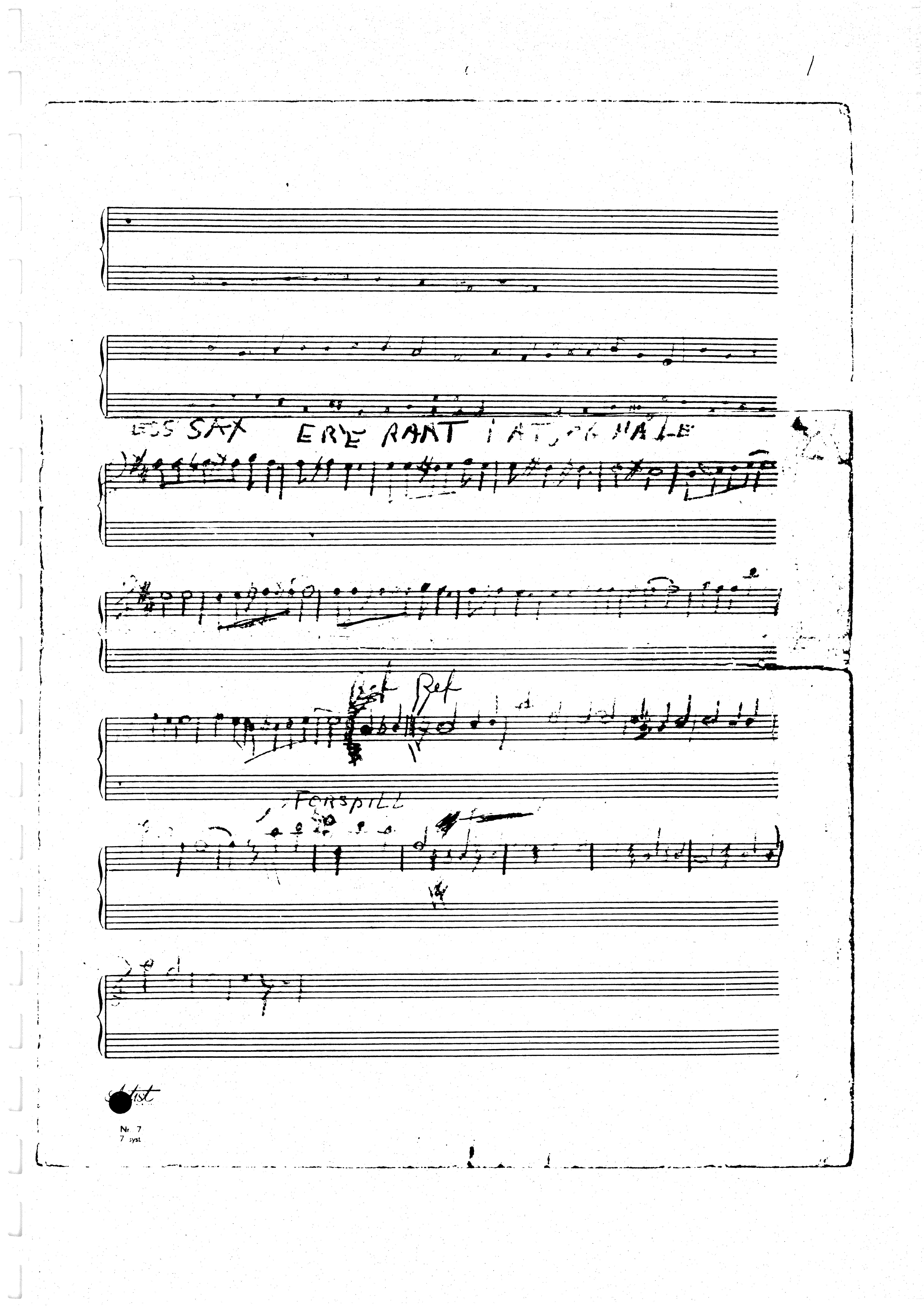 Sa 16 - Folkemusikk fra Vestfold, Gjerdesamlingen, VEMU/A-1868/H/L0005/0002: Innsamlet informasjon, kopier / 10b Papirer etter Sverre Haugberg.  Håndskrevet visebok: Sverre Haugberg.  Notehefte etter Sverre Haugberg