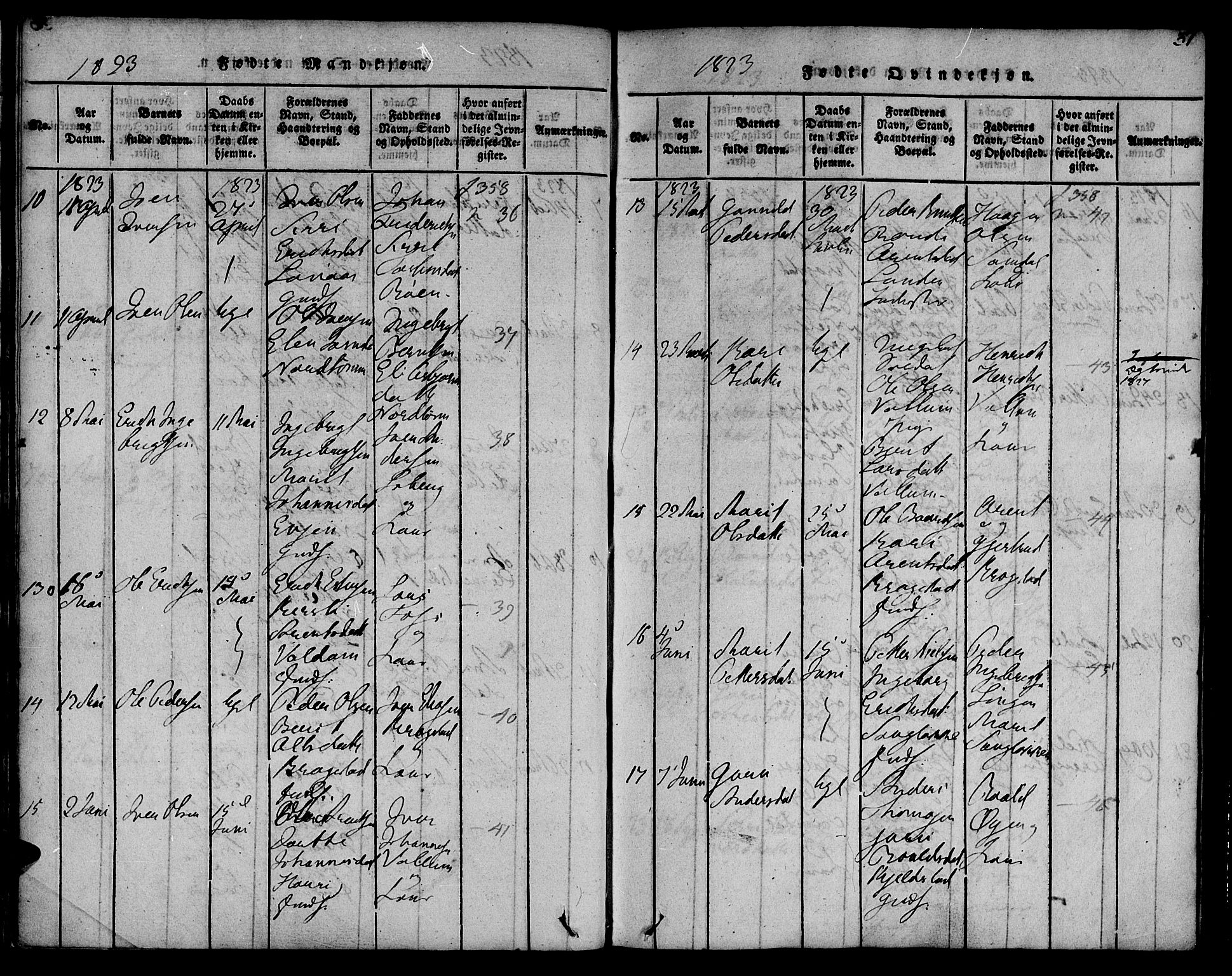 Ministerialprotokoller, klokkerbøker og fødselsregistre - Sør-Trøndelag, AV/SAT-A-1456/692/L1102: Parish register (official) no. 692A02, 1816-1842, p. 37