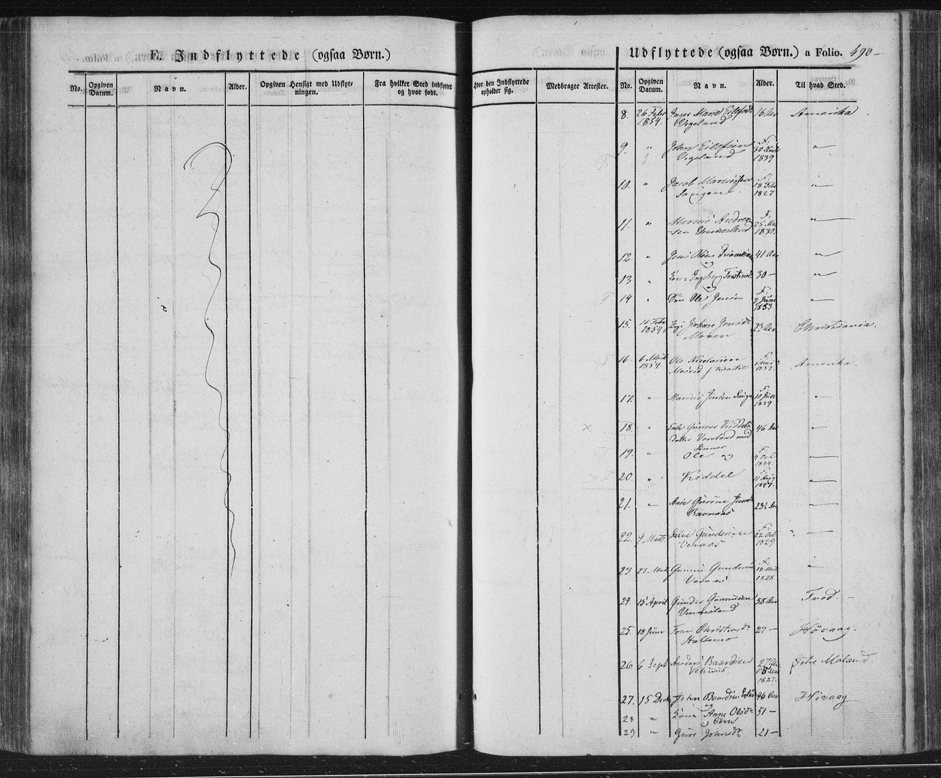 Vennesla sokneprestkontor, SAK/1111-0045/Fa/Fac/L0004: Parish register (official) no. A 4, 1834-1855, p. 490