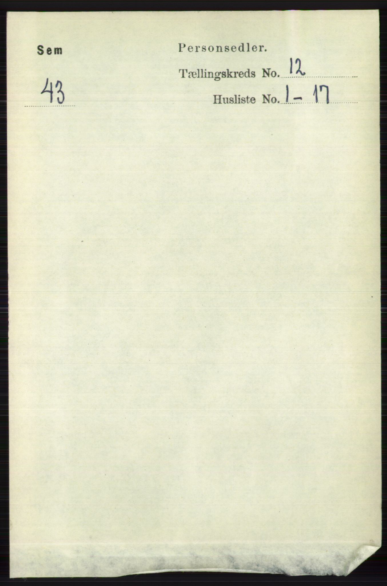 RA, 1891 census for 0721 Sem, 1891, p. 5755