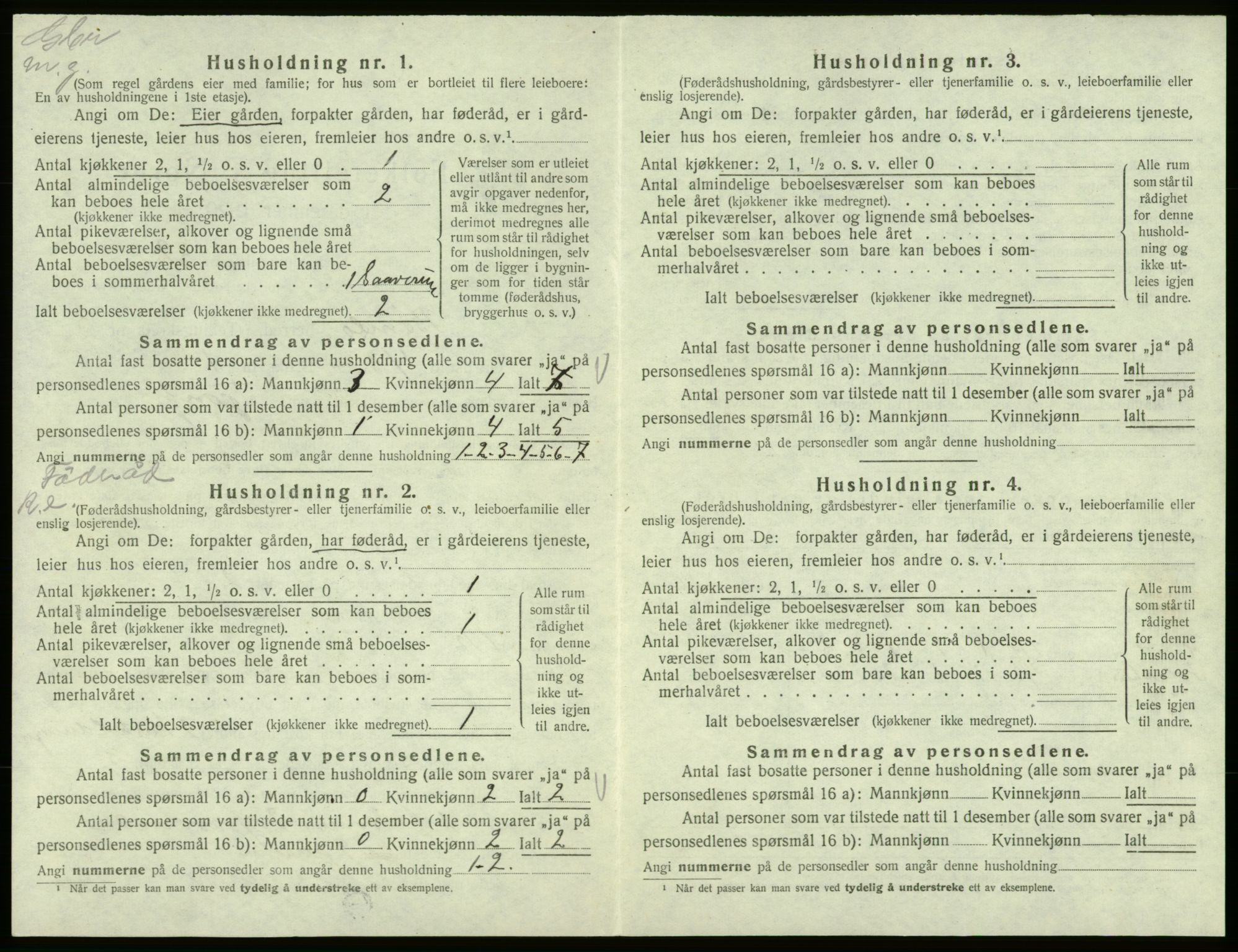 SAB, 1920 census for Bømlo, 1920, p. 421