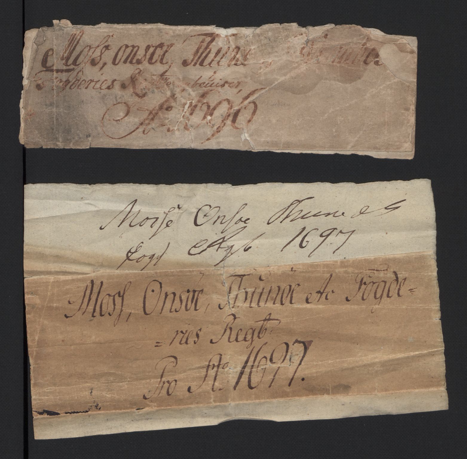 Rentekammeret inntil 1814, Reviderte regnskaper, Fogderegnskap, RA/EA-4092/R04/L0124: Fogderegnskap Moss, Onsøy, Tune, Veme og Åbygge, 1696, p. 190