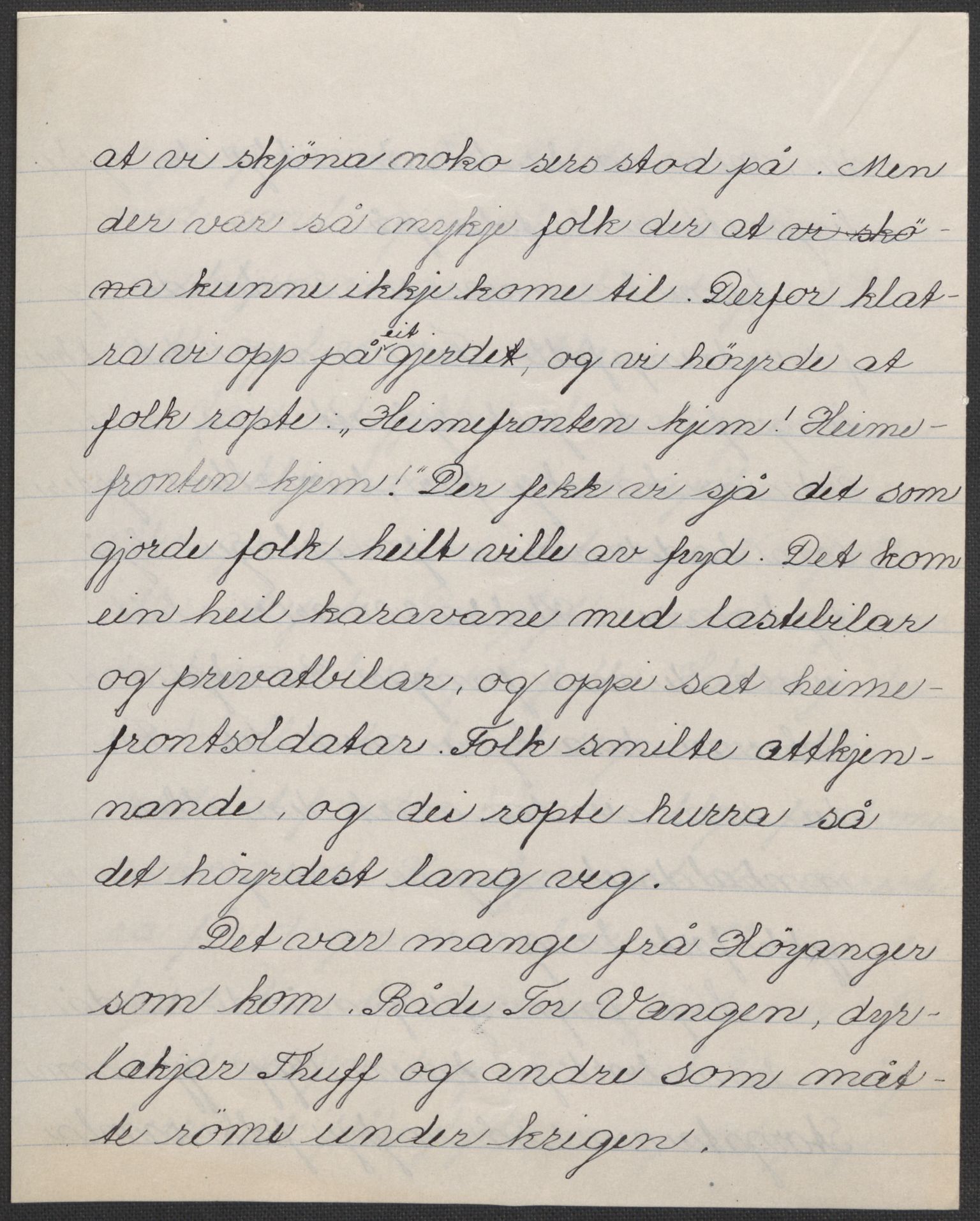 Det norske totalavholdsselskap, RA/PA-0419/E/Eb/L0603: Skolestiler om krigstida (ordnet topografisk etter distrikt og skole), 1946, p. 186