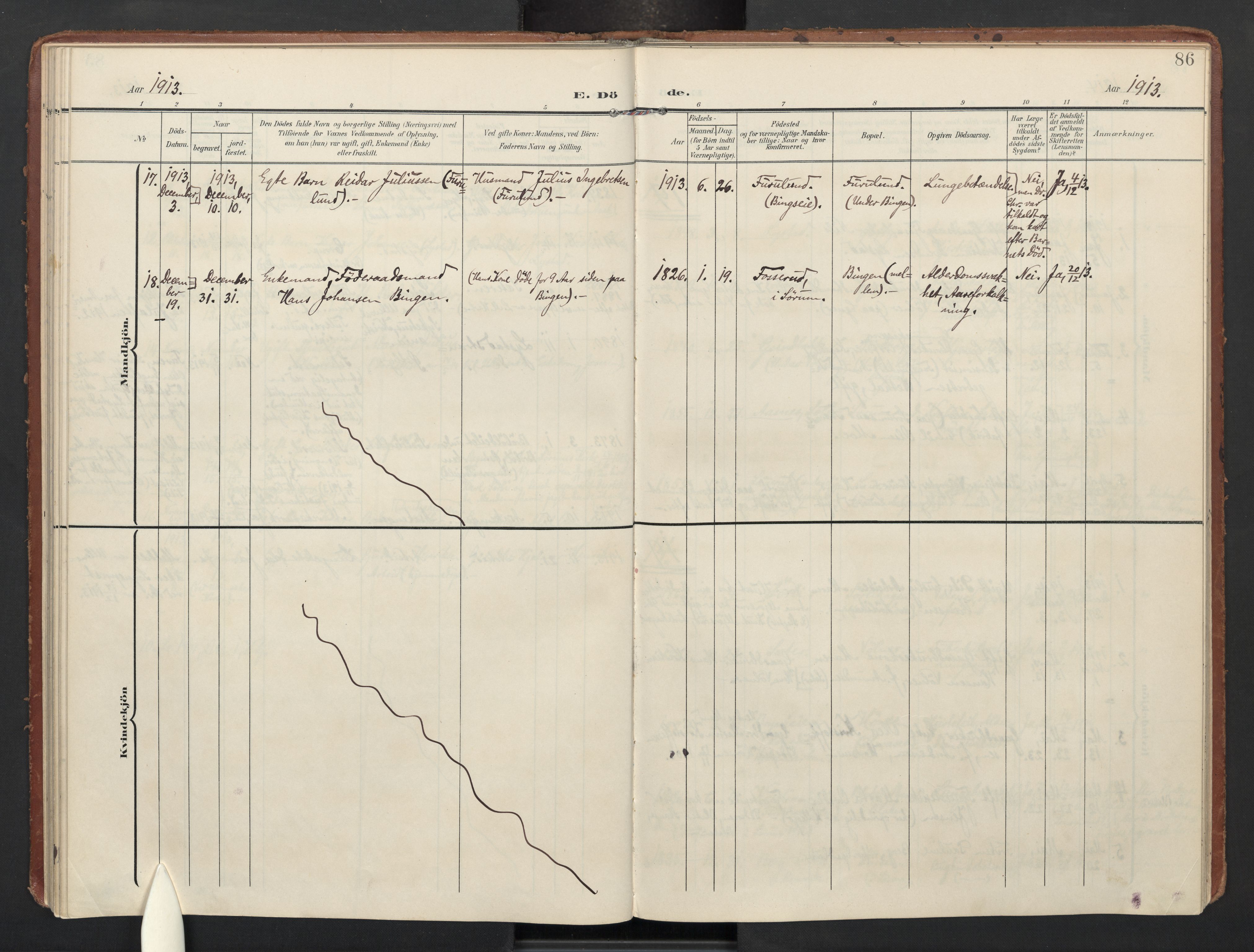 Sørum prestekontor Kirkebøker, AV/SAO-A-10303/F/Fa/L0009: Parish register (official) no. I 9, 1905-1931, p. 86