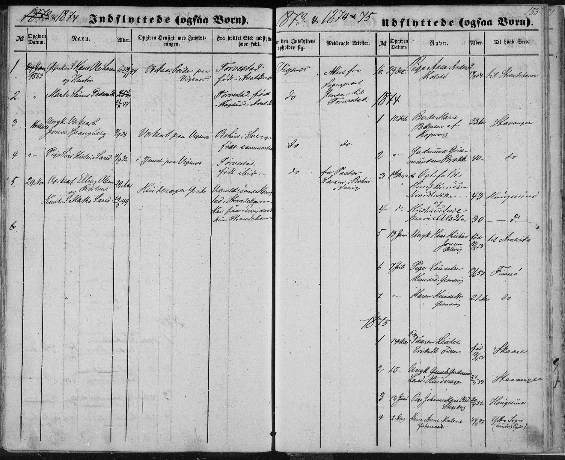 Avaldsnes sokneprestkontor, SAST/A -101851/H/Ha/Haa/L0010: Parish register (official) no. A 10, 1857-1876, p. 183