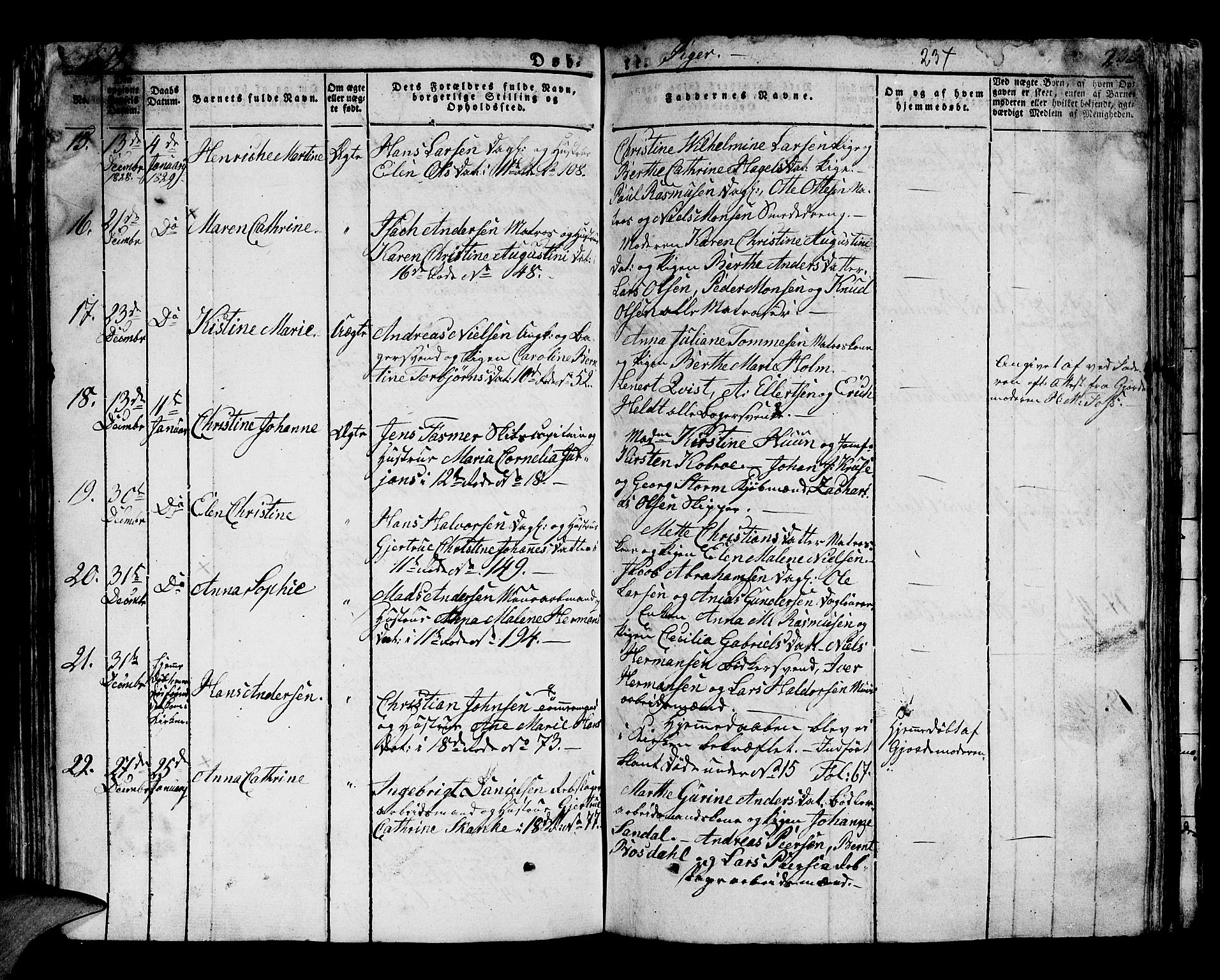 Domkirken sokneprestembete, AV/SAB-A-74801/H/Hab/L0005: Parish register (copy) no. A 5, 1821-1830, p. 234