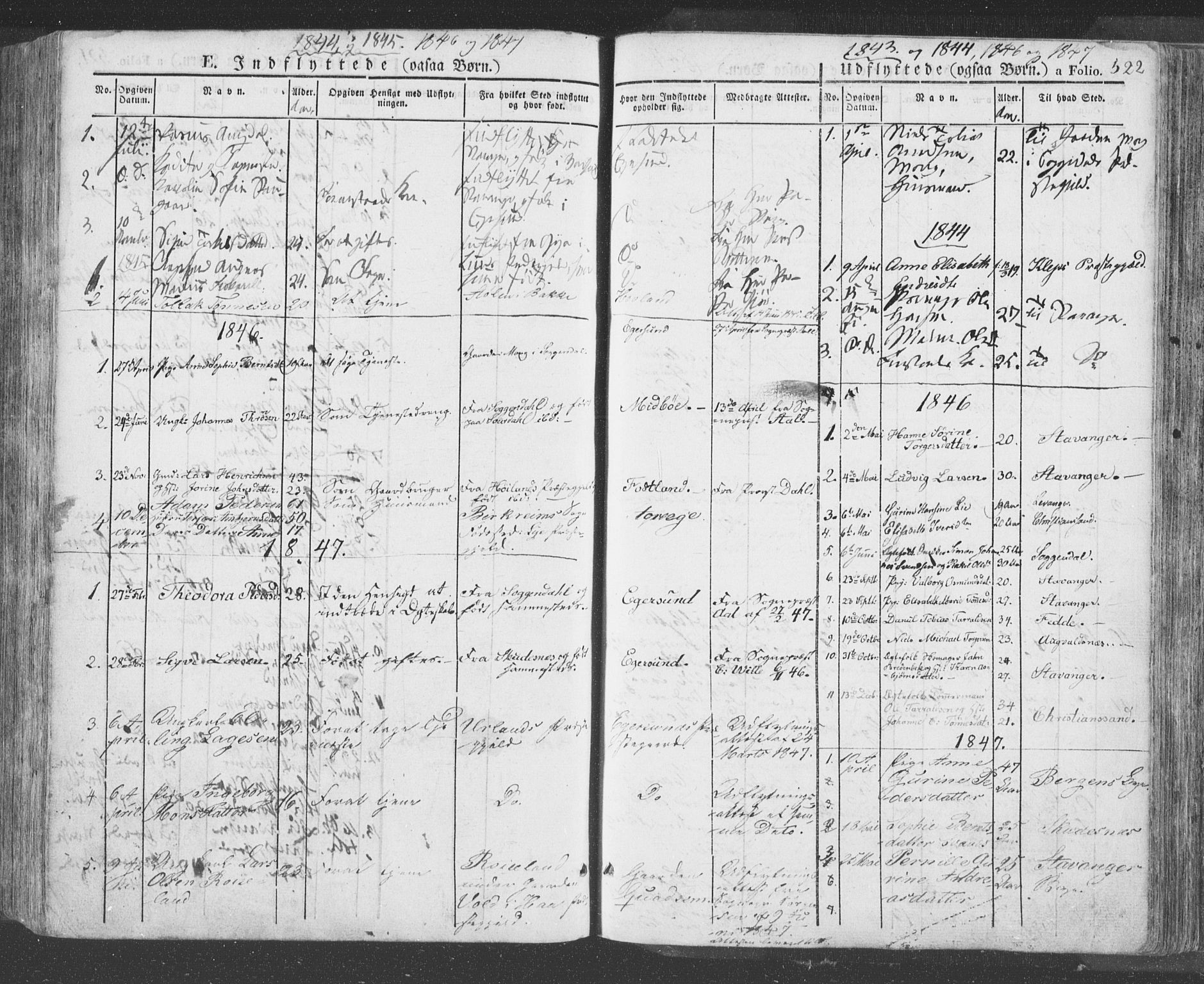 Eigersund sokneprestkontor, SAST/A-101807/S08/L0009: Parish register (official) no. A 9, 1827-1850, p. 522