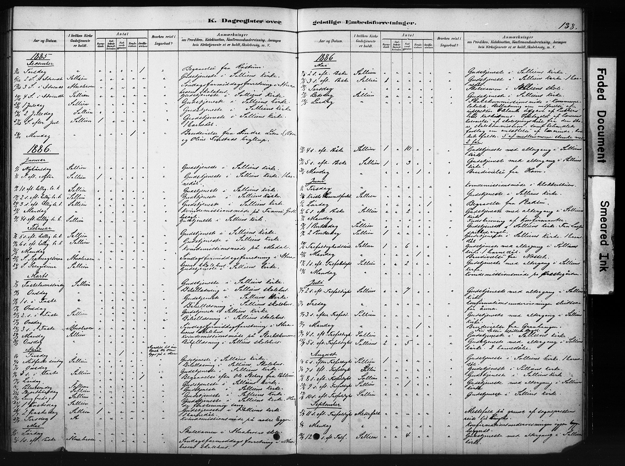 Sollia prestekontor, SAH/PREST-050/H/Ha/Hab/L0002: Parish register (copy) no. 2, 1880-1933, p. 138