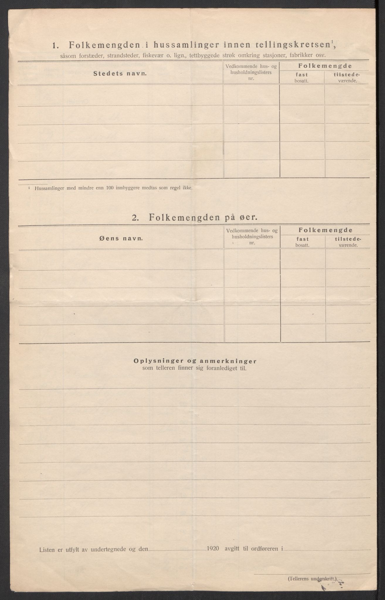 SAT, 1920 census for Osen, 1920, p. 30