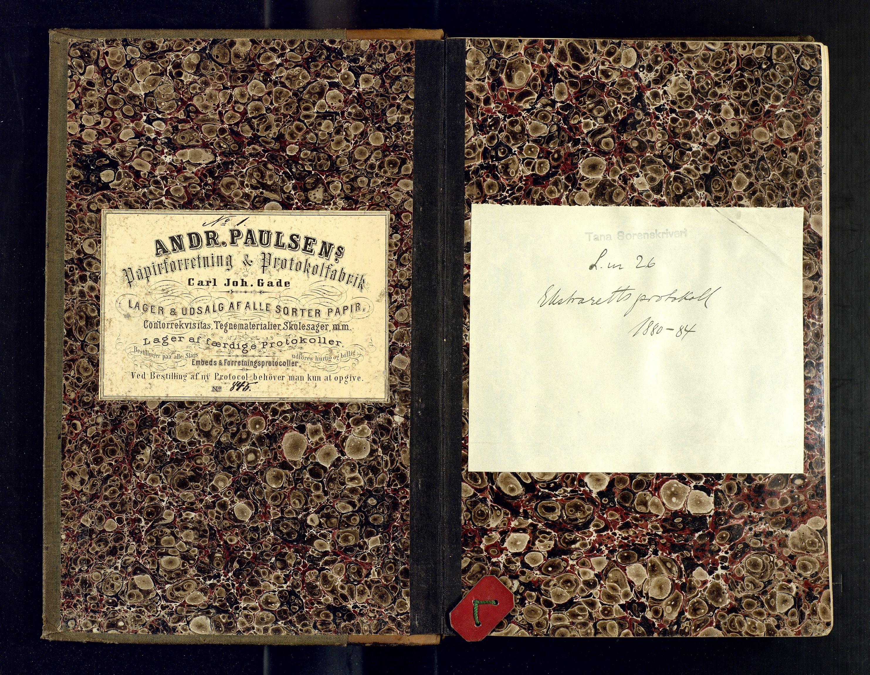 Tana fogderi/sorenskriveri, SATØ/S-0058/H/Ha/Hab/L0109: Ekstrarettsprotokoller., 1880-1884