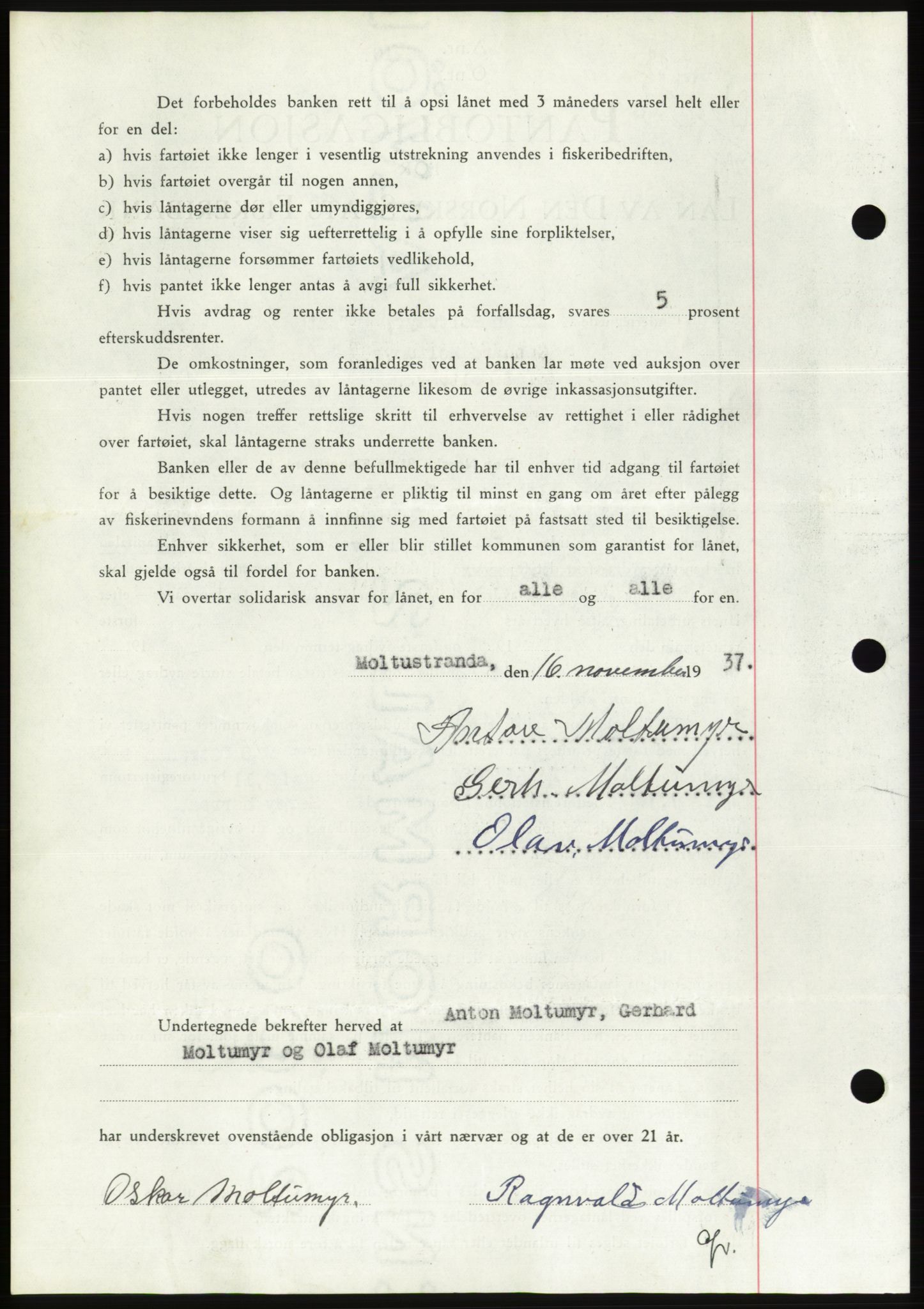 Søre Sunnmøre sorenskriveri, AV/SAT-A-4122/1/2/2C/L0064: Mortgage book no. 58, 1937-1938, Diary no: : 1788/1937