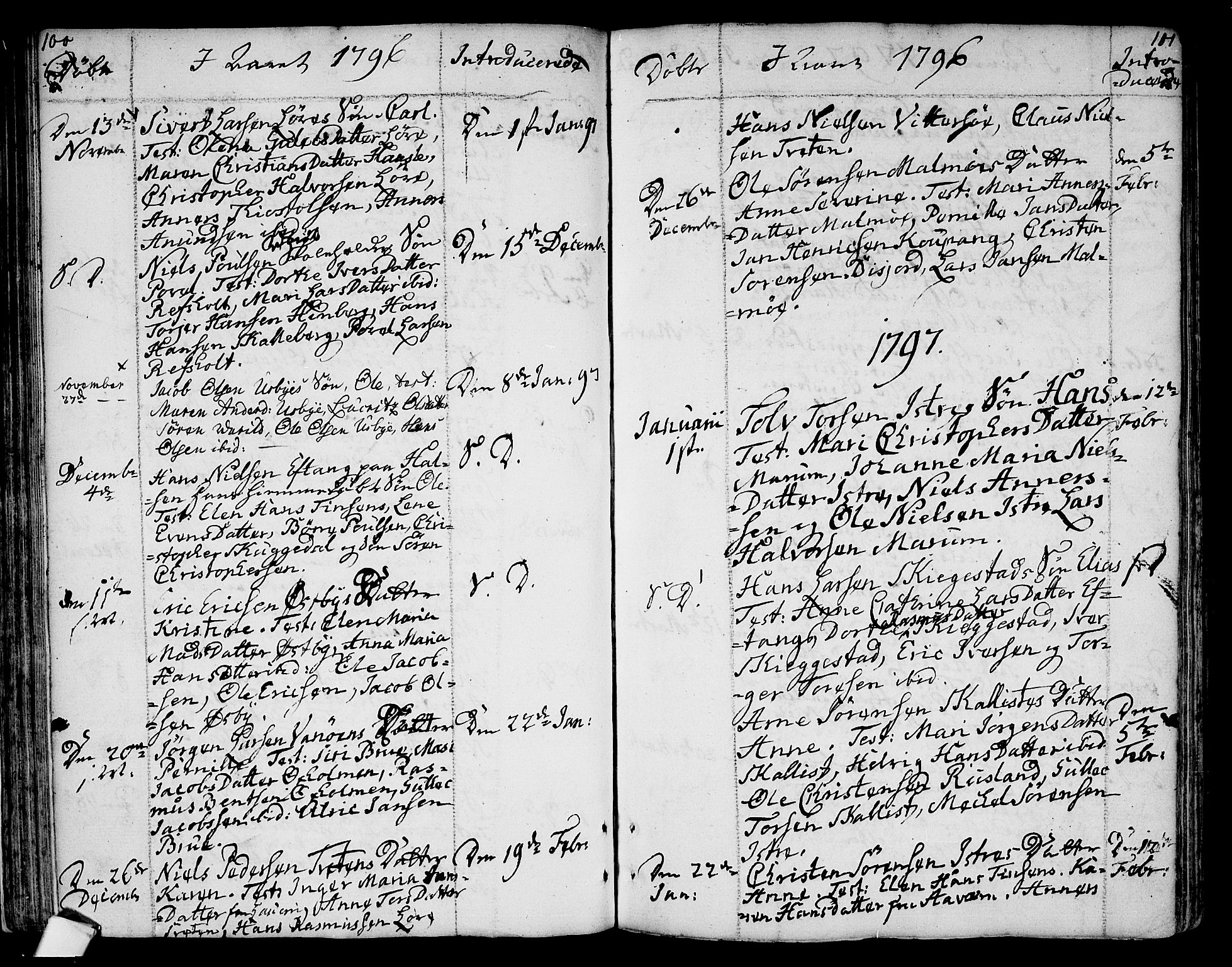Tjølling kirkebøker, SAKO/A-60/F/Fa/L0004: Parish register (official) no. 4, 1779-1817, p. 100-101