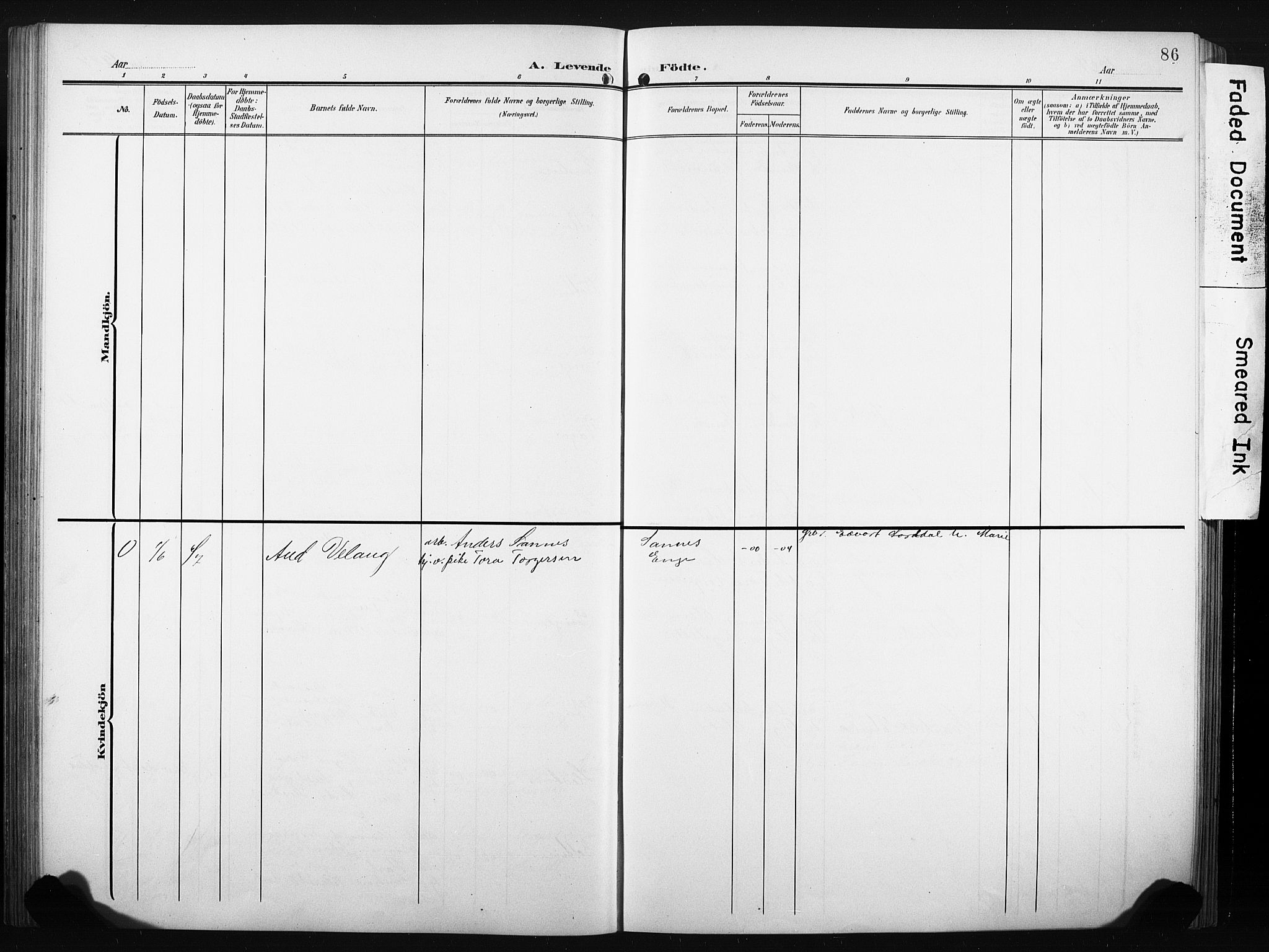 Ministerialprotokoller, klokkerbøker og fødselsregistre - Møre og Romsdal, AV/SAT-A-1454/580/L0927: Parish register (copy) no. 580C02, 1904-1932, p. 86