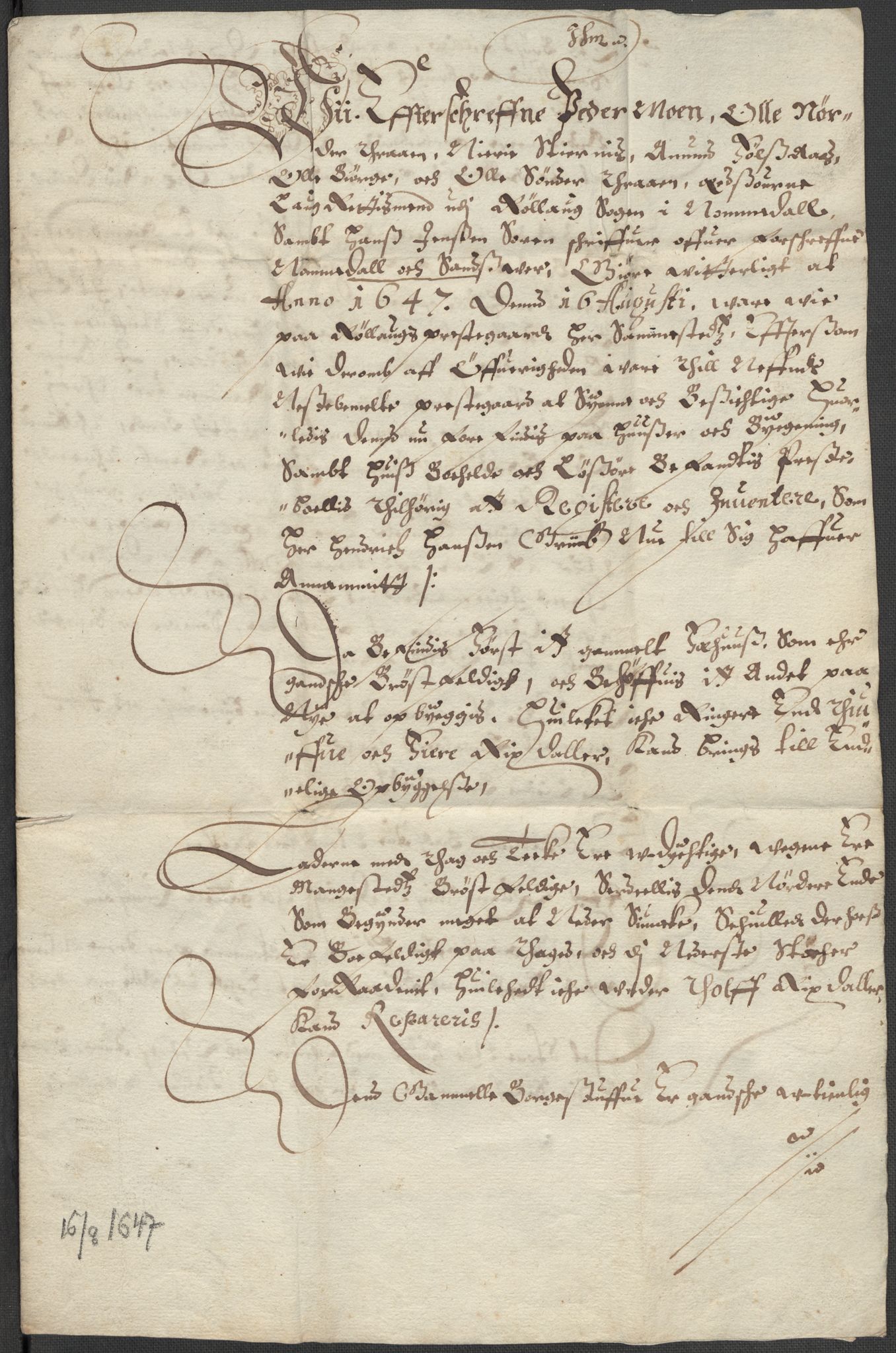 Riksarkivets diplomsamling, AV/RA-EA-5965/F15/L0017: Prestearkiv - Buskerud, 1553-1760, p. 46