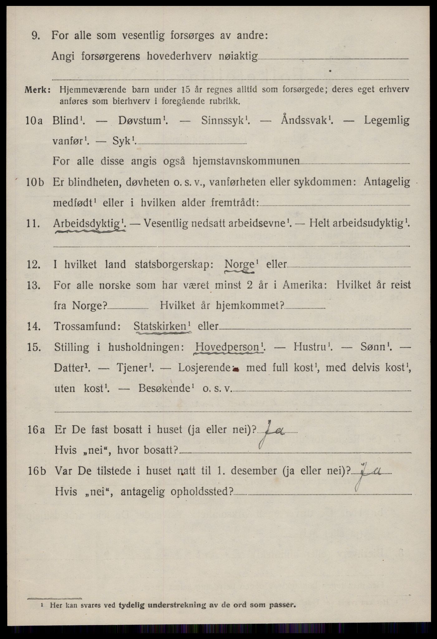 SAT, 1920 census for Tingvoll, 1920, p. 5883