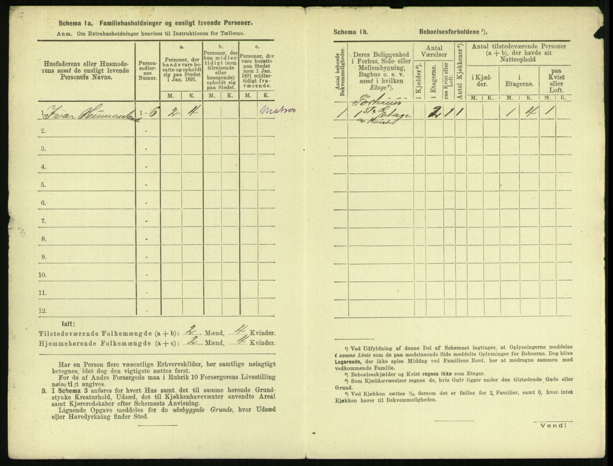 RA, 1891 census for 1103 Stavanger, 1891, p. 1890