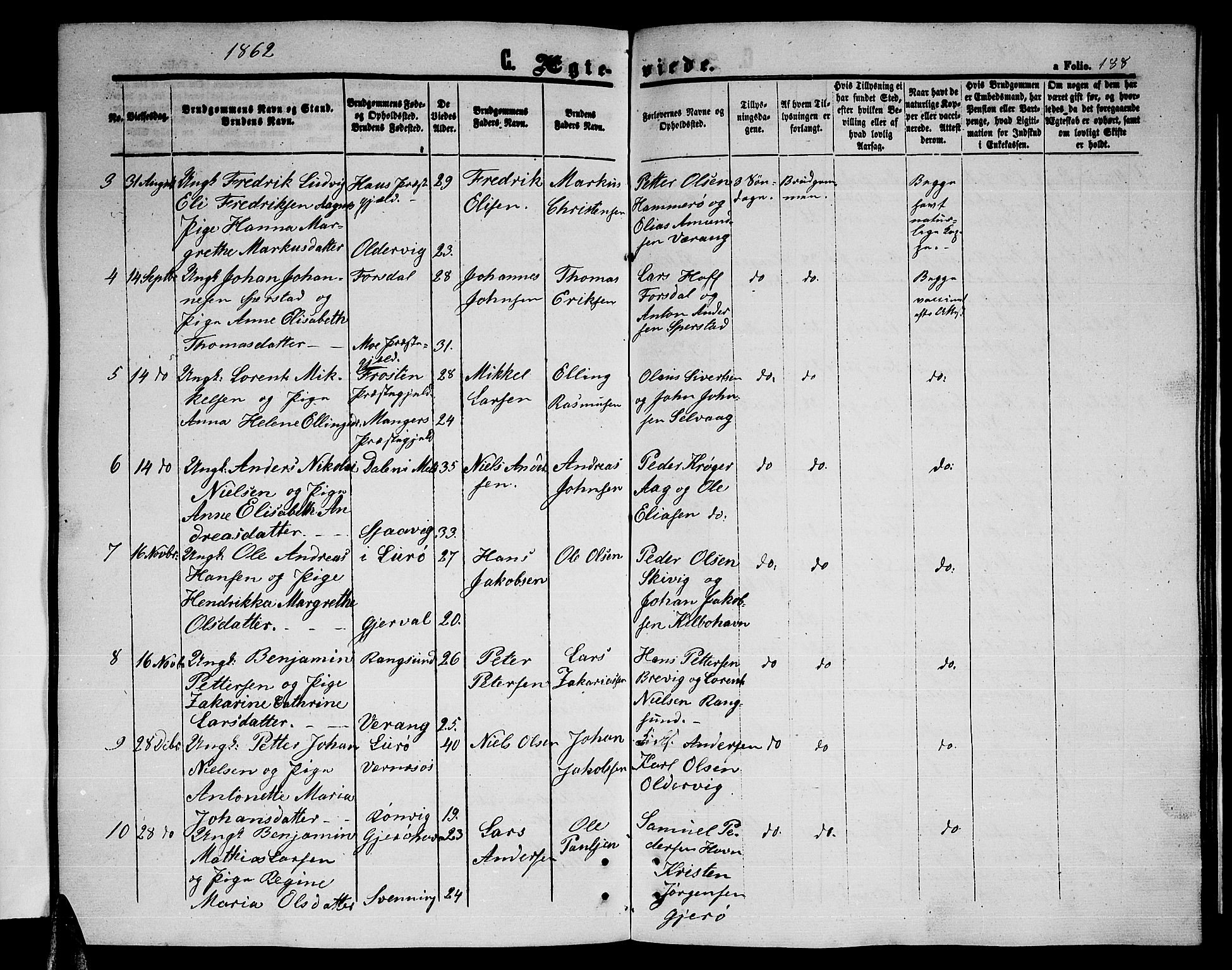 Ministerialprotokoller, klokkerbøker og fødselsregistre - Nordland, AV/SAT-A-1459/841/L0619: Parish register (copy) no. 841C03, 1856-1876, p. 188