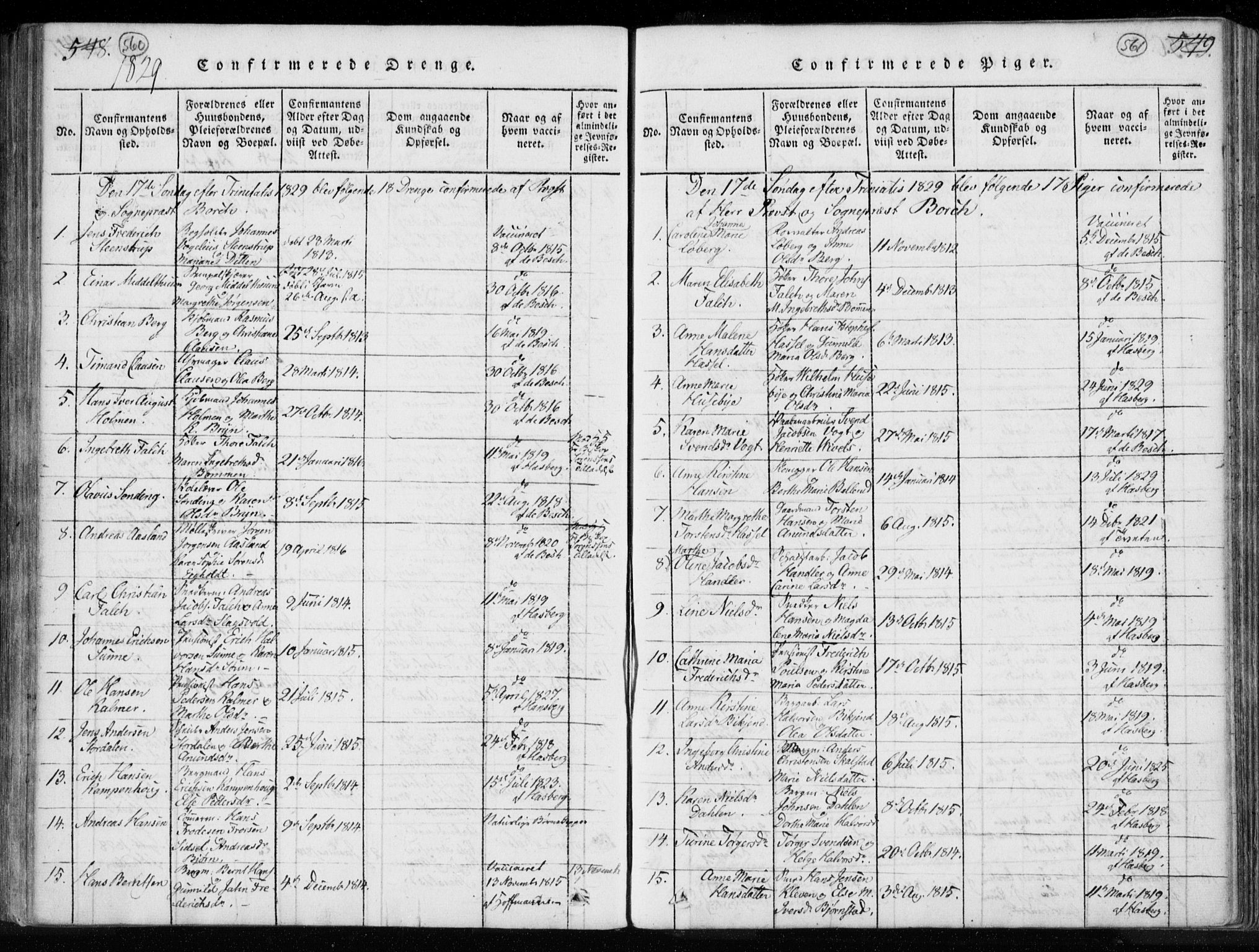 Kongsberg kirkebøker, SAKO/A-22/F/Fa/L0008: Parish register (official) no. I 8, 1816-1839, p. 560-561