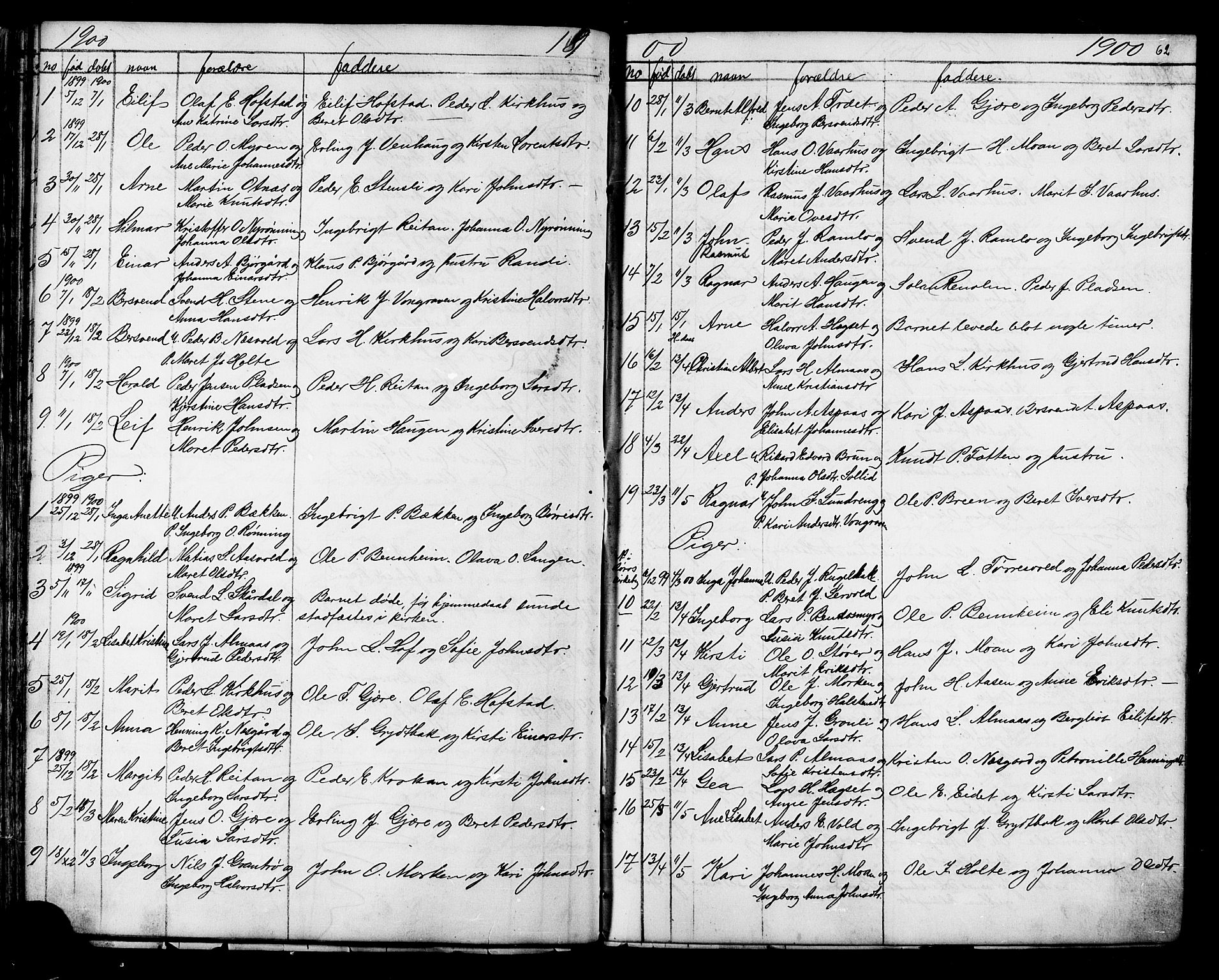 Ministerialprotokoller, klokkerbøker og fødselsregistre - Sør-Trøndelag, SAT/A-1456/686/L0985: Parish register (copy) no. 686C01, 1871-1933, p. 62