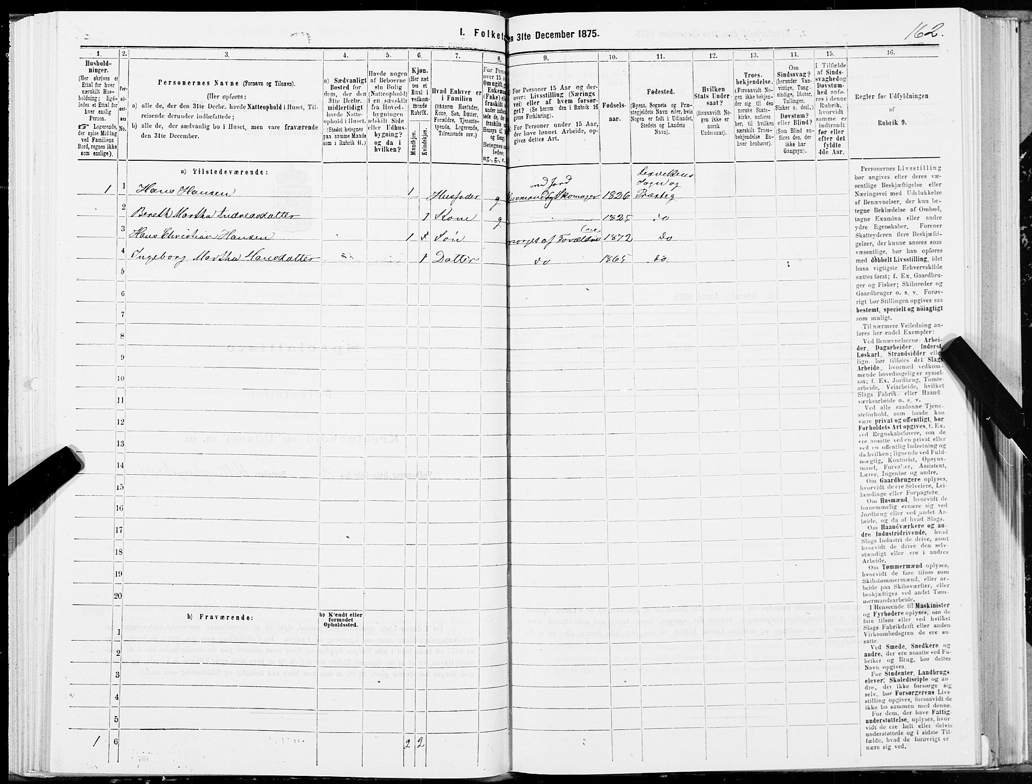 SAT, 1875 census for 1718P Leksvik, 1875, p. 1162