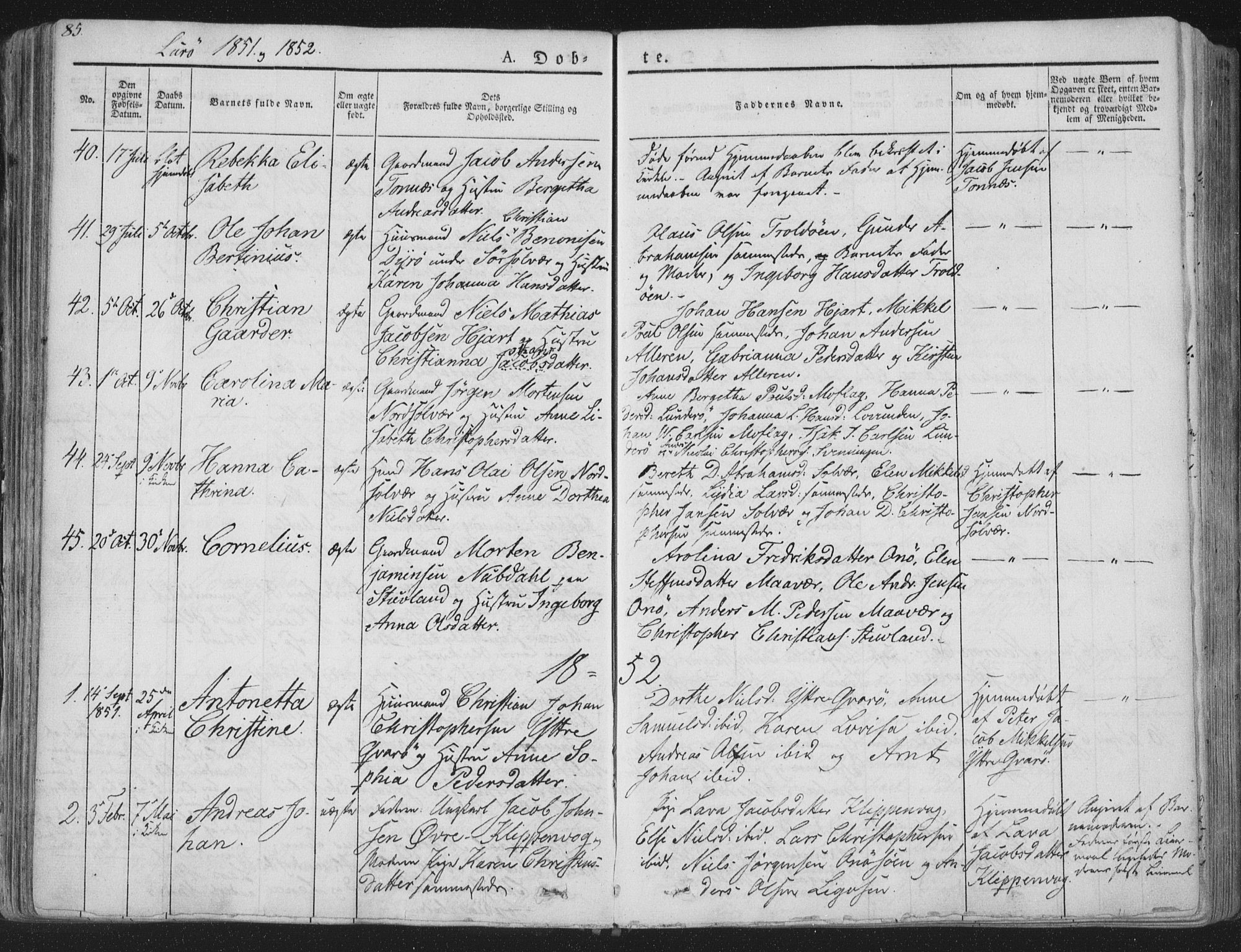 Ministerialprotokoller, klokkerbøker og fødselsregistre - Nordland, SAT/A-1459/839/L0565: Parish register (official) no. 839A02, 1825-1862, p. 85