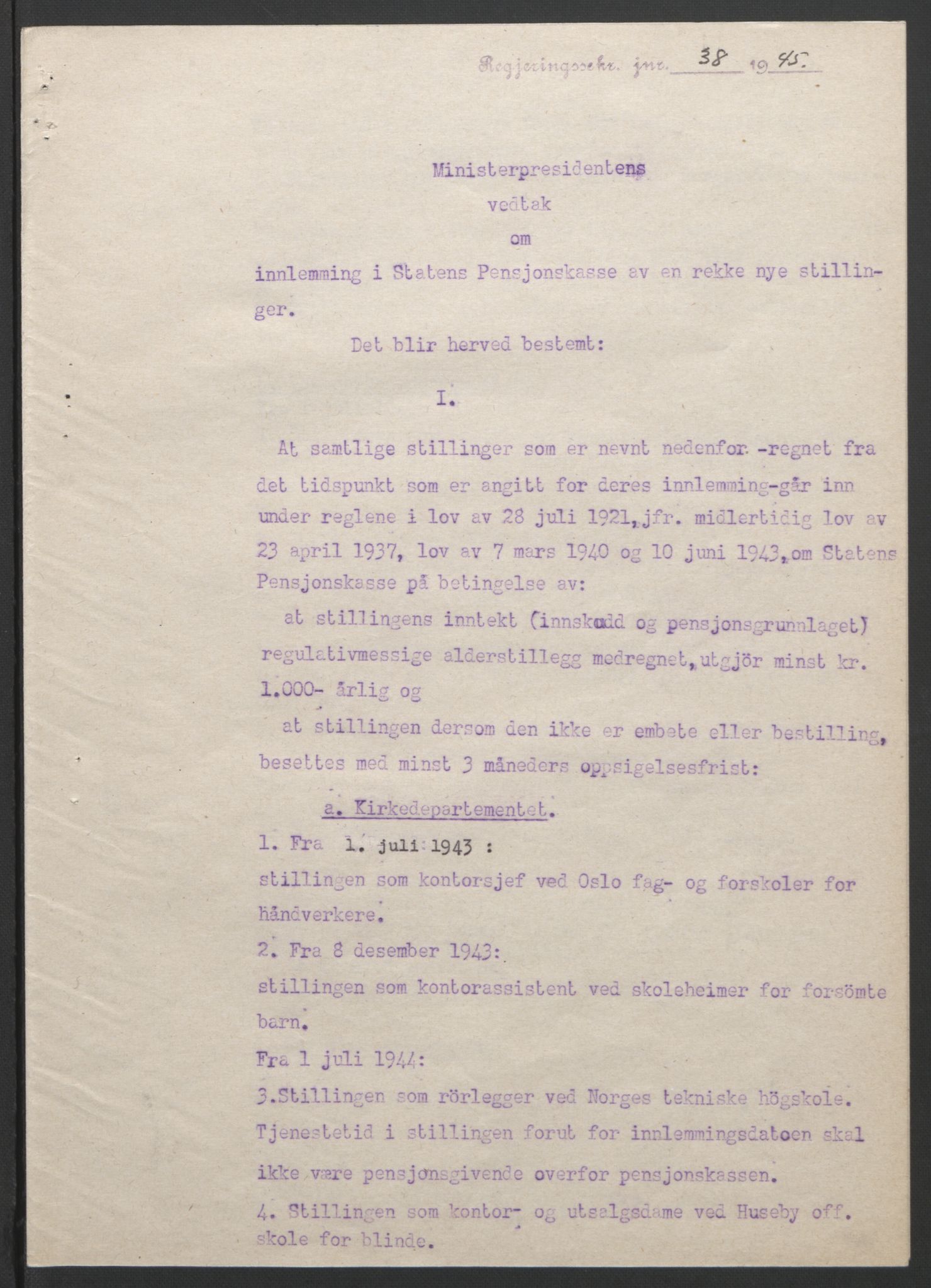 NS-administrasjonen 1940-1945 (Statsrådsekretariatet, de kommisariske statsråder mm), AV/RA-S-4279/D/Db/L0101/0001: -- / Lover og vedtak, 1945, p. 205