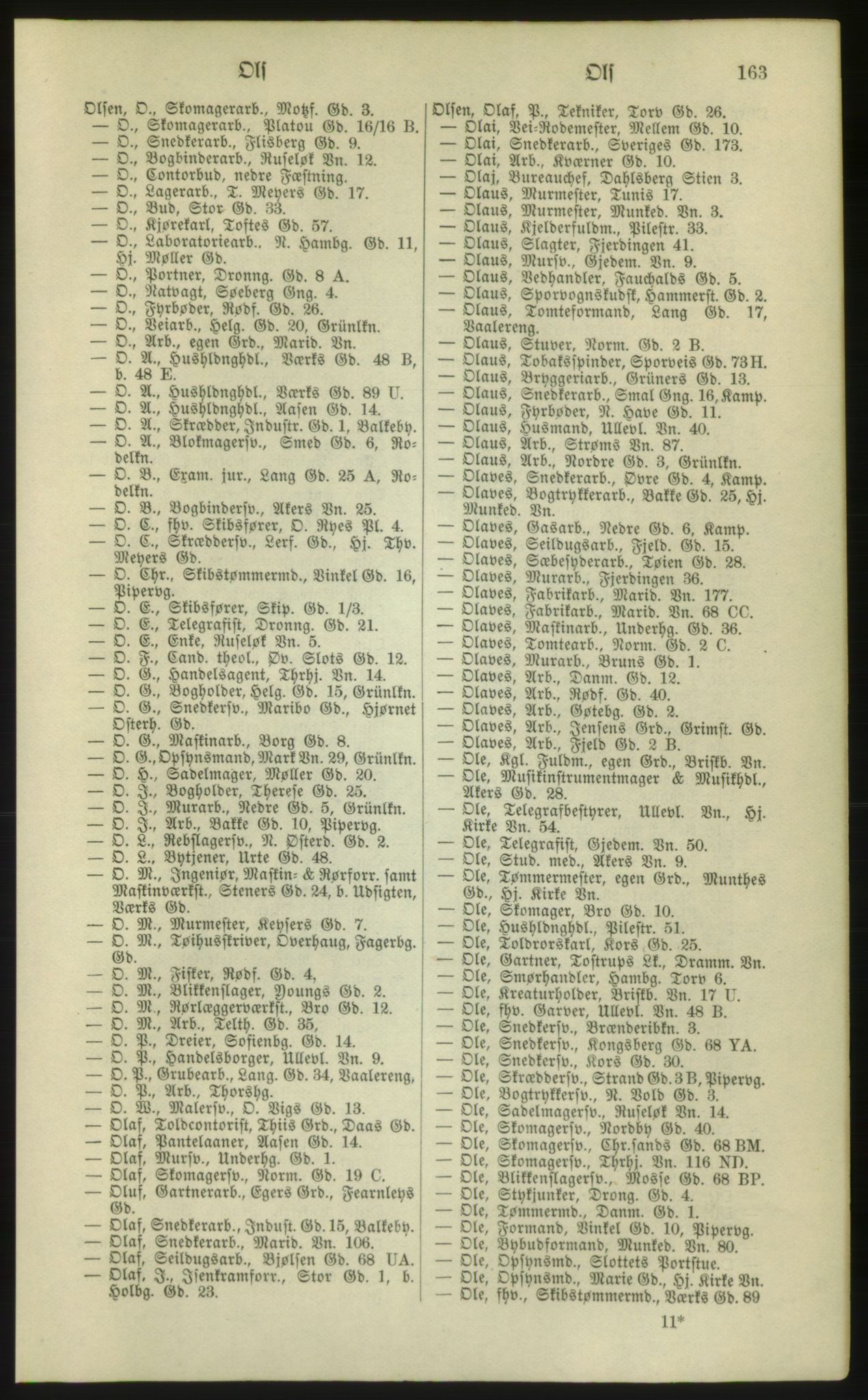 Kristiania/Oslo adressebok, PUBL/-, 1881, p. 163