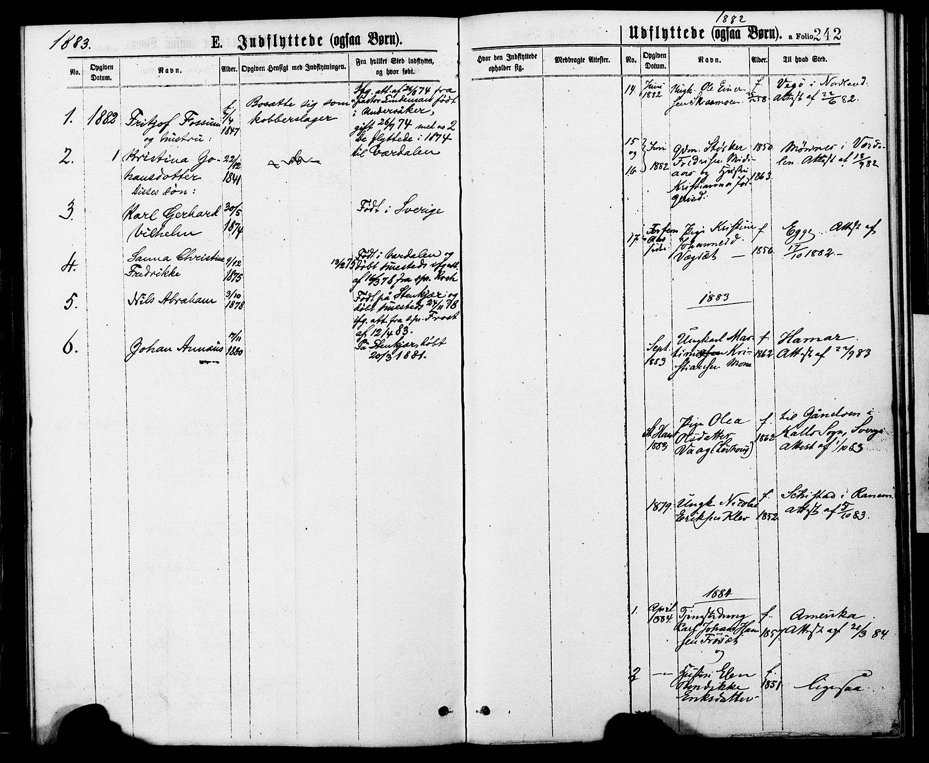 Ministerialprotokoller, klokkerbøker og fødselsregistre - Nord-Trøndelag, SAT/A-1458/749/L0473: Parish register (official) no. 749A07, 1873-1887, p. 242
