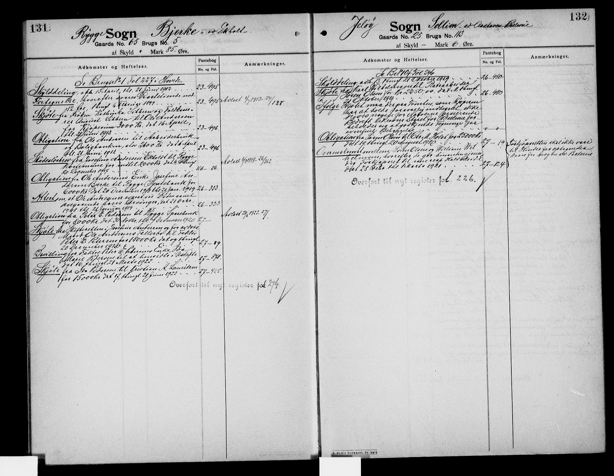 Moss sorenskriveri, SAO/A-10168: Mortgage register no. IV 6, 1910-1925, p. 131-132