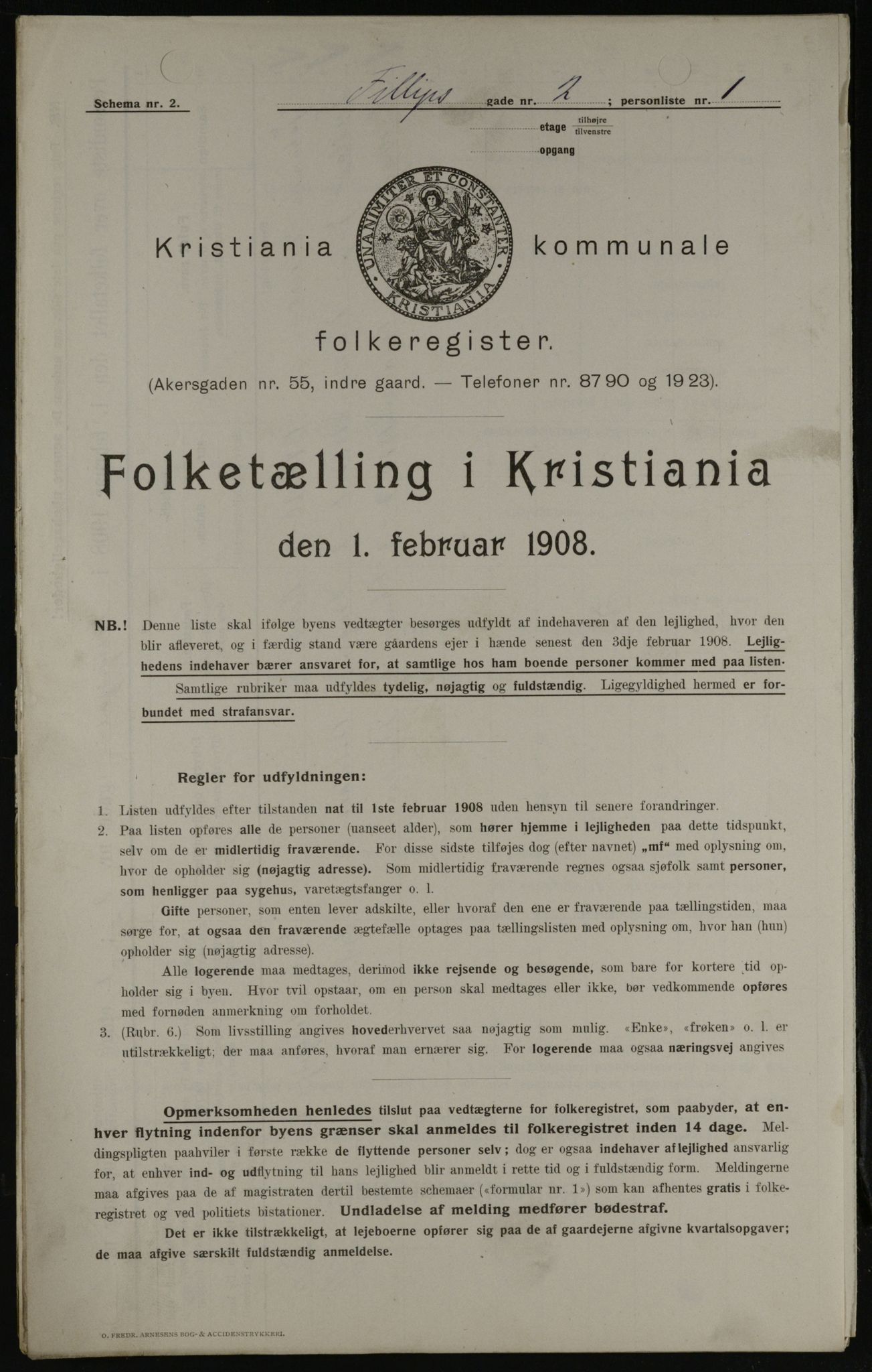 OBA, Municipal Census 1908 for Kristiania, 1908, p. 21898