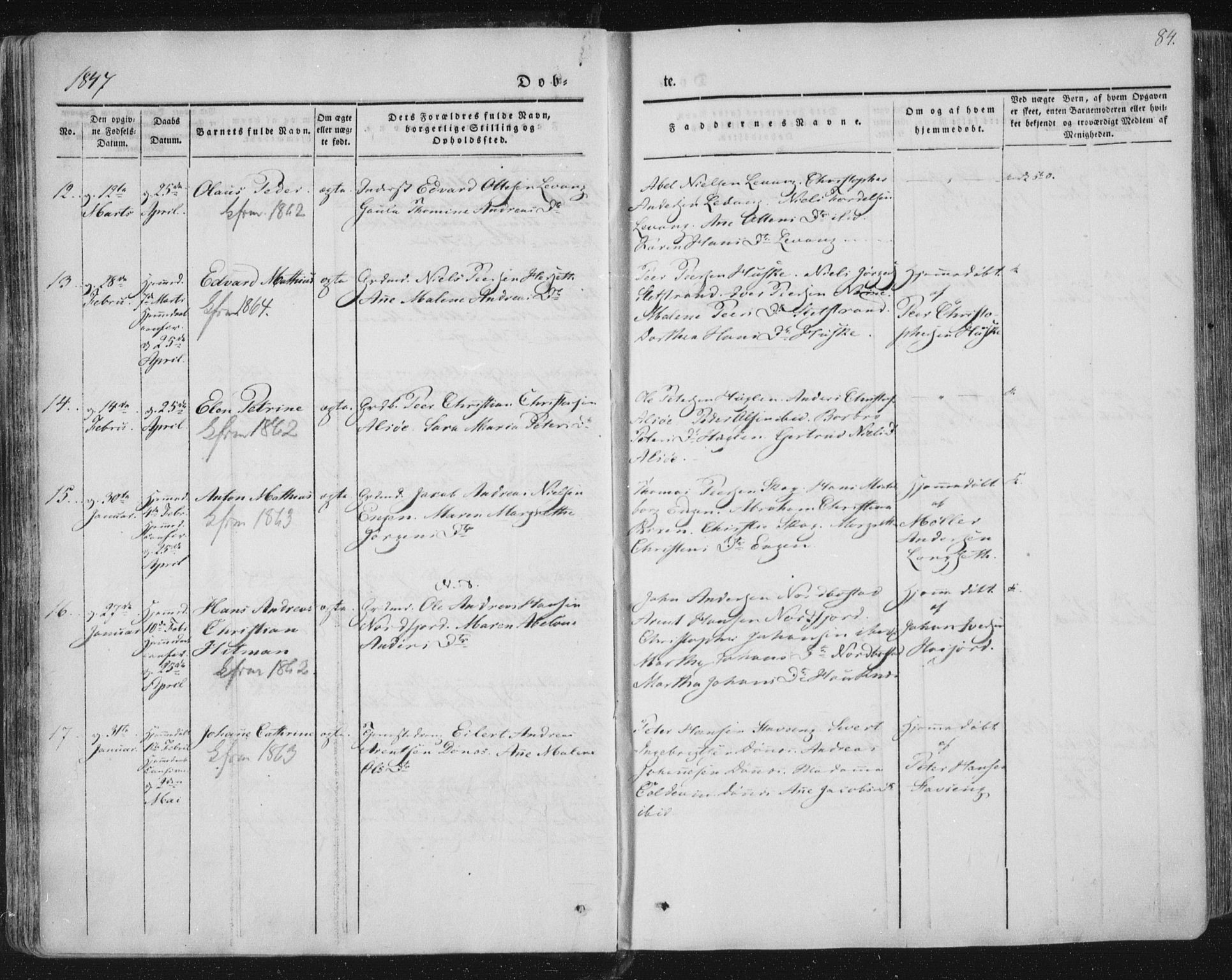 Ministerialprotokoller, klokkerbøker og fødselsregistre - Nordland, AV/SAT-A-1459/838/L0549: Parish register (official) no. 838A07, 1840-1854, p. 84