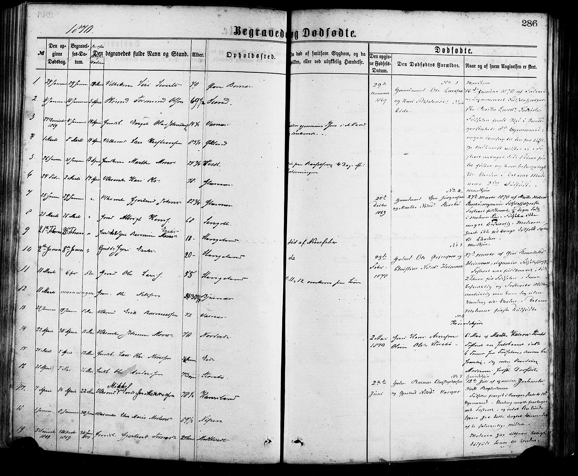 Sund sokneprestembete, AV/SAB-A-99930: Parish register (official) no. A 15, 1867-1881, p. 286