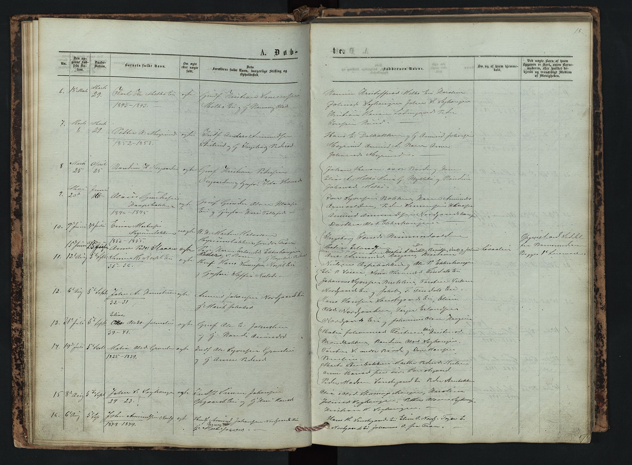 Vestre Gausdal prestekontor, SAH/PREST-094/H/Ha/Hab/L0002: Parish register (copy) no. 2, 1874-1897, p. 18
