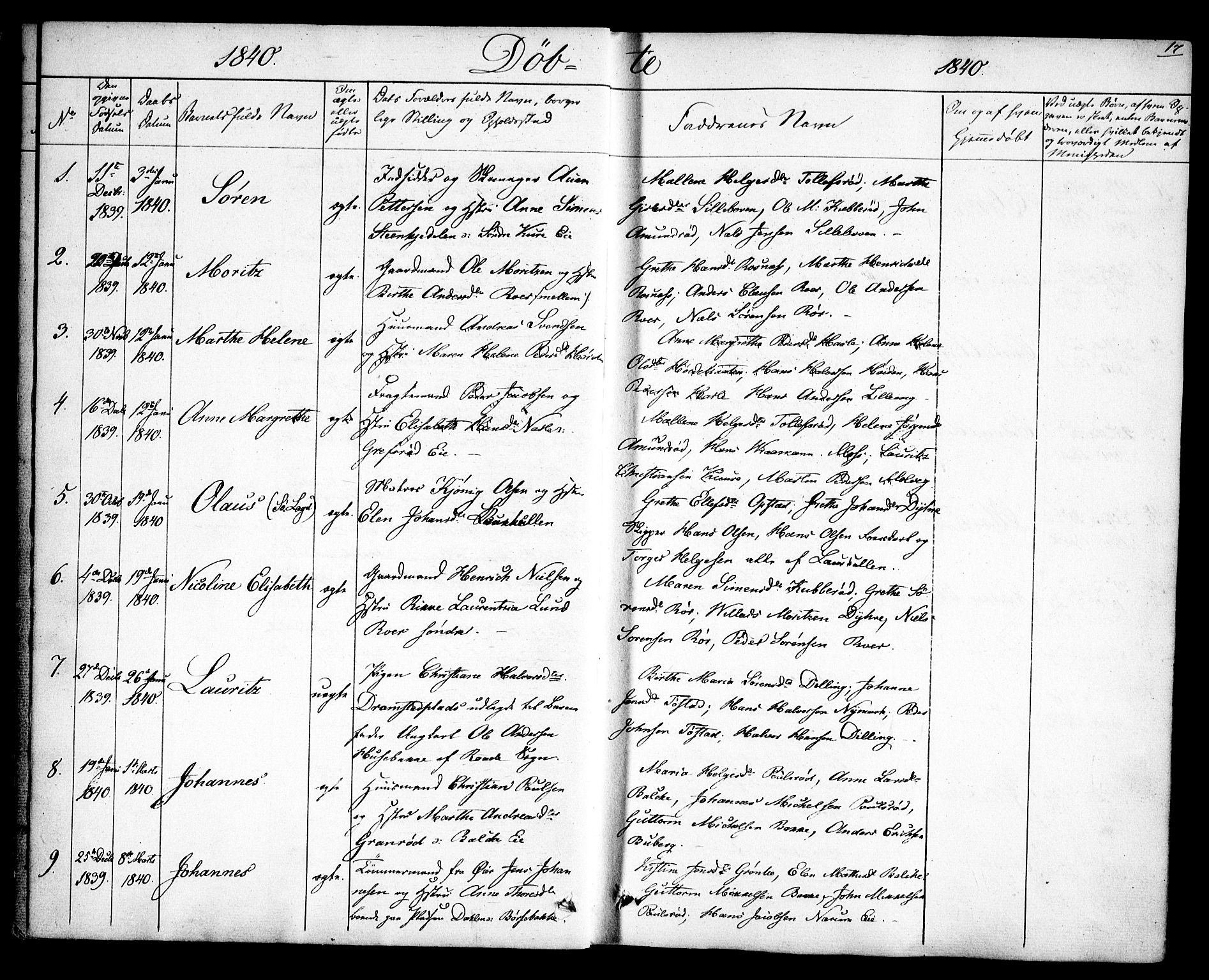 Rygge prestekontor Kirkebøker, AV/SAO-A-10084b/F/Fa/L0004: Parish register (official) no. 4, 1836-1851, p. 17