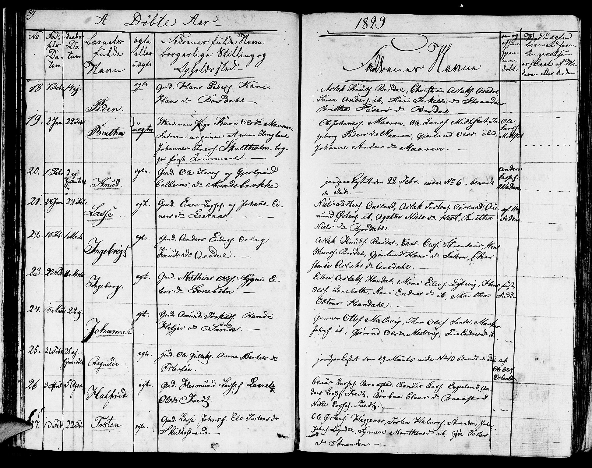 Lavik sokneprestembete, AV/SAB-A-80901: Parish register (official) no. A 2I, 1821-1842, p. 59