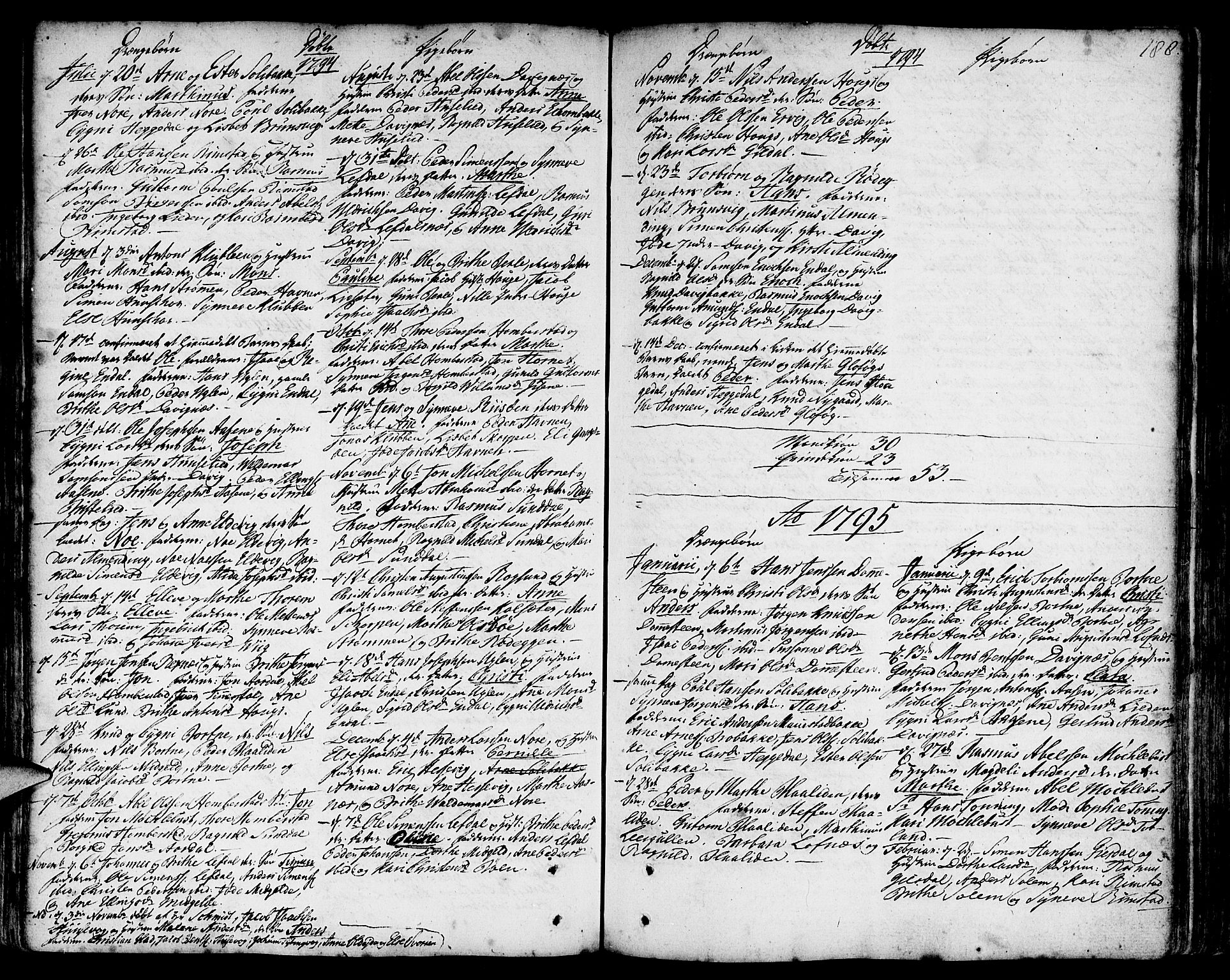 Davik sokneprestembete, SAB/A-79701/H/Haa/Haaa/L0002: Parish register (official) no. A 2, 1742-1816, p. 188