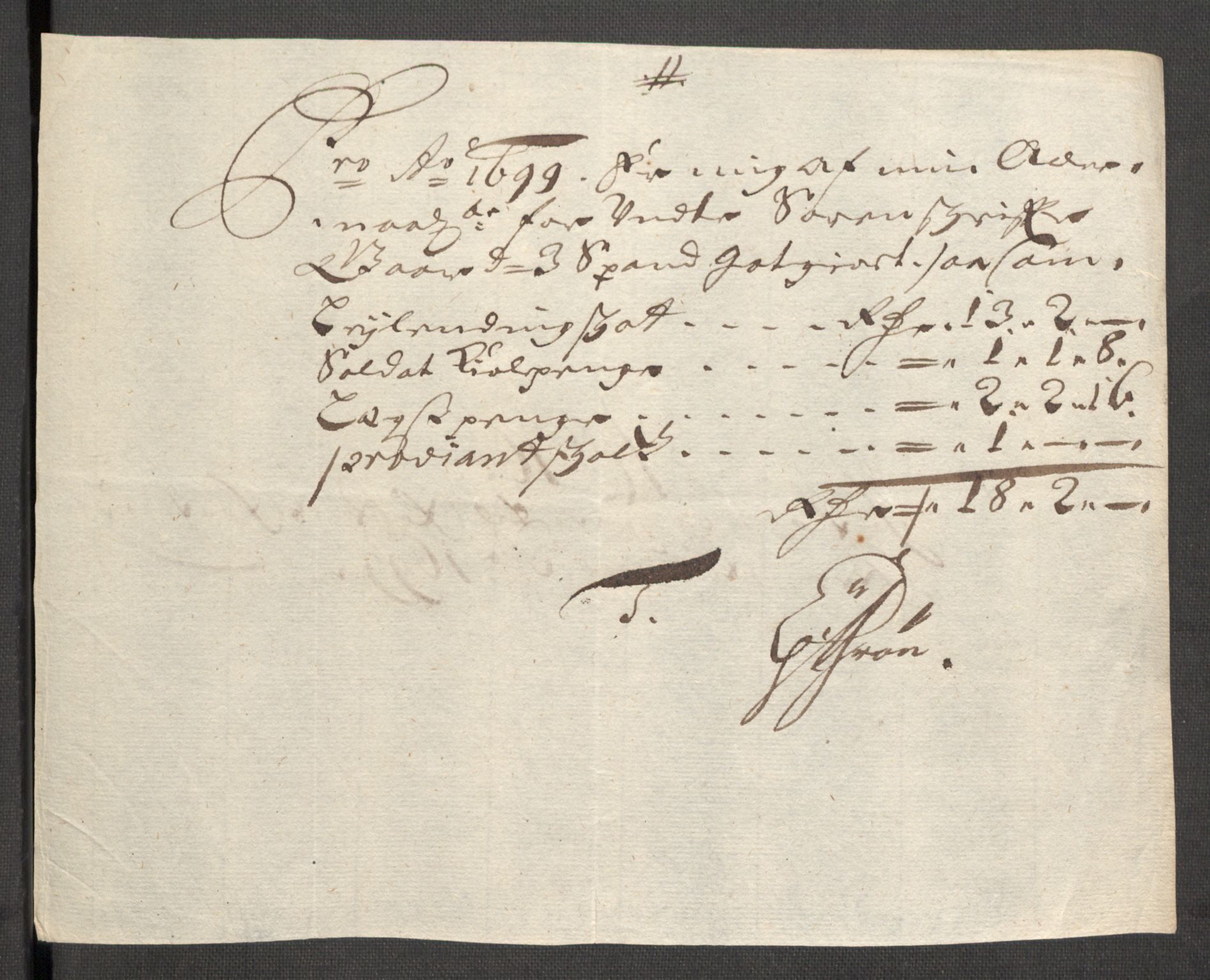 Rentekammeret inntil 1814, Reviderte regnskaper, Fogderegnskap, AV/RA-EA-4092/R57/L3853: Fogderegnskap Fosen, 1698-1699, p. 353